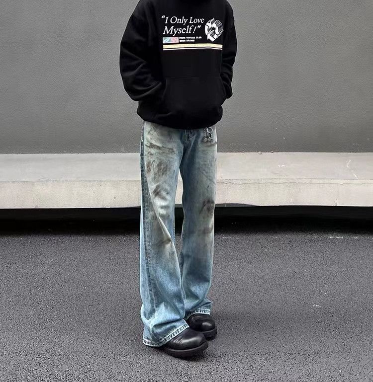 Japanese Brand × Jean Dirty dyed and washed distressed jeans Size US 32 / EU 48 - 5 Thumbnail