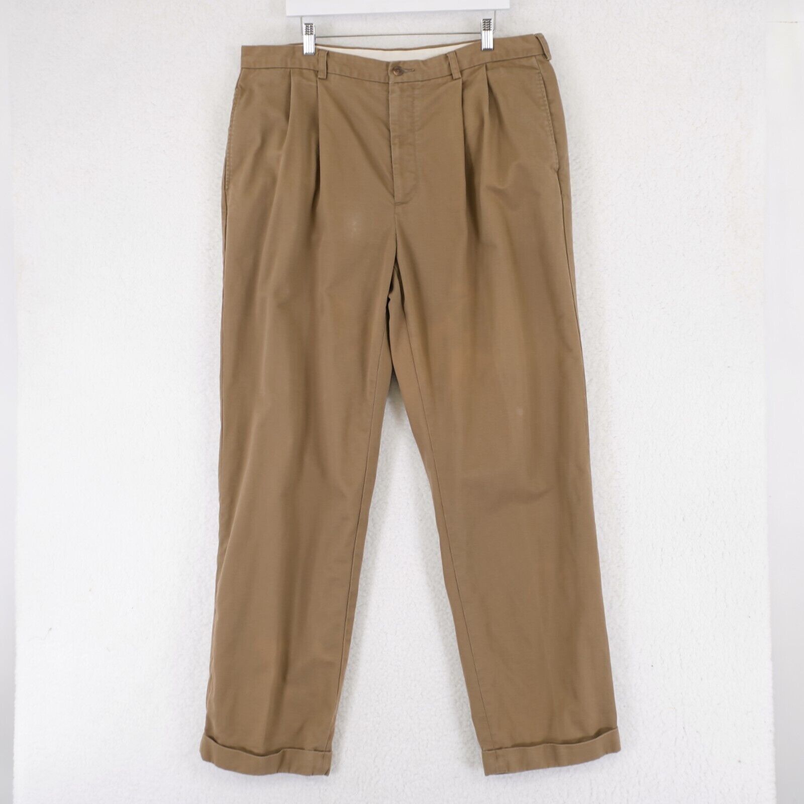 Brooks Brothers DAMAGED Brooks Brothers Elliot Cotton Brown Trousers 38/33 P Size 38L - 1 Thumbnail
