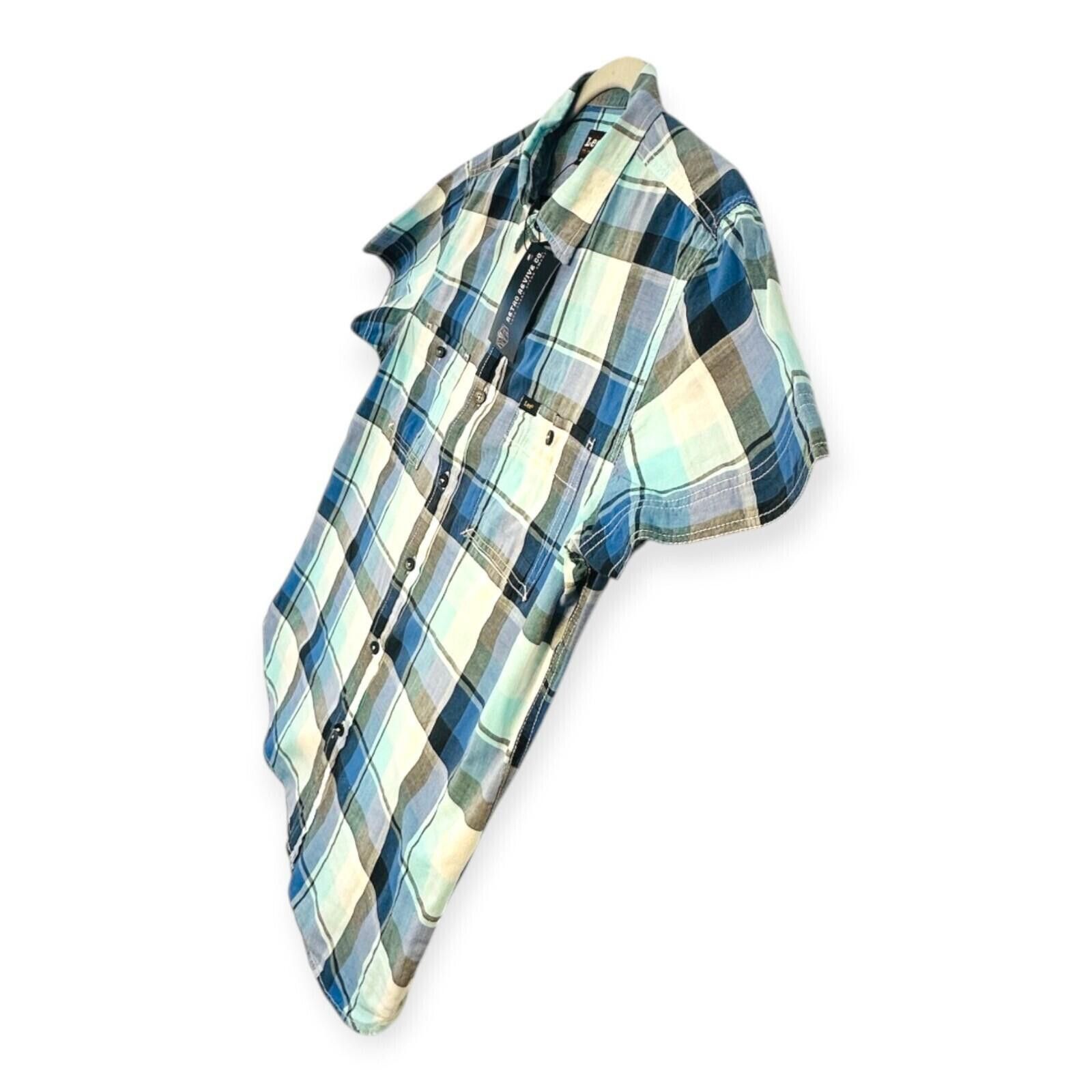 Lee Lee Shirt Men's UK Size M Blue Plaid Pockets Embroidered Size US M / EU 48-50 / 2 - 4 Thumbnail