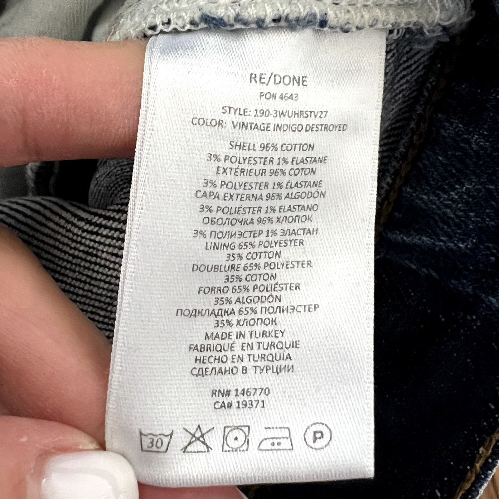 RE/DONE Re/done 70s Ultra High Rise jeans Indigo Destroy size 28 DR Size 28" / US 6 / IT 42 - 6 Thumbnail