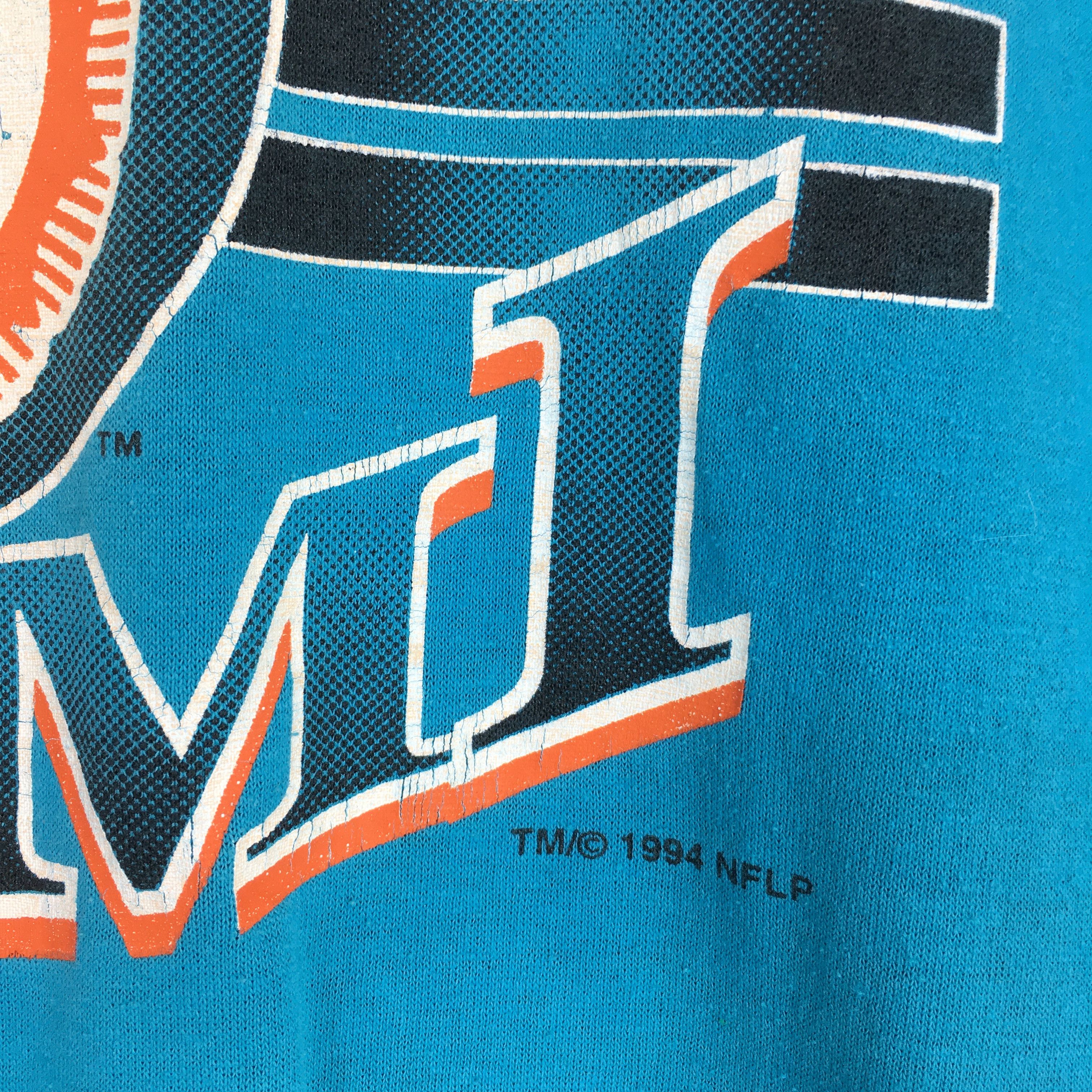 NFL Vintage 90s Miami Dolphins NFL T Shirt XLarge Size US XL / EU 56 / 4 - 4 Thumbnail
