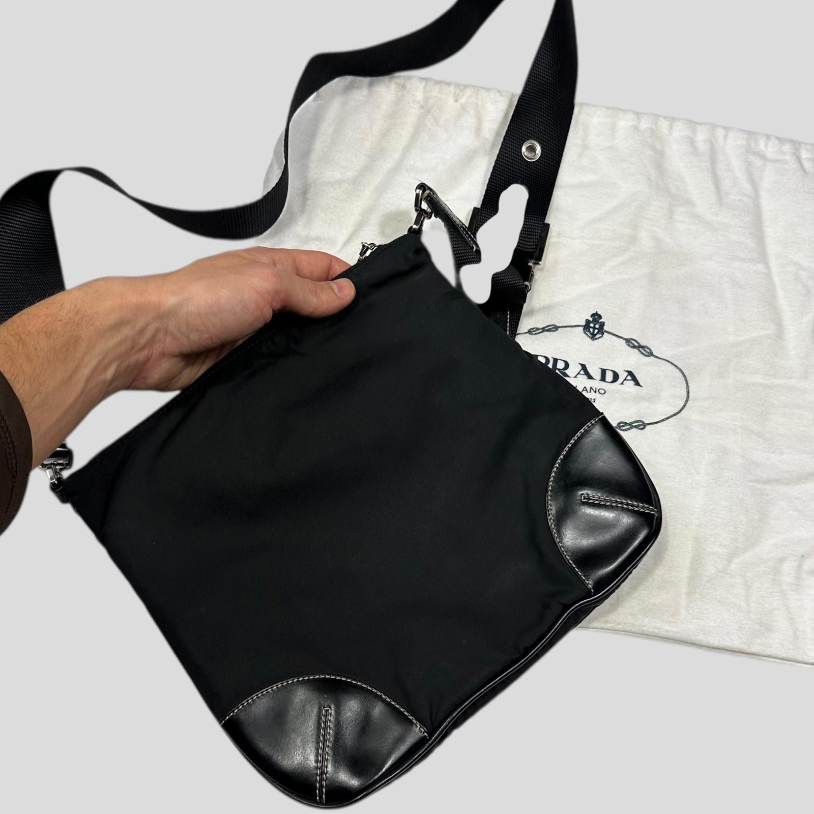 Prada Prada Milano 00’s Nylon & Patent Leather Crossbody Bag Size ONE SIZE - 6 Thumbnail