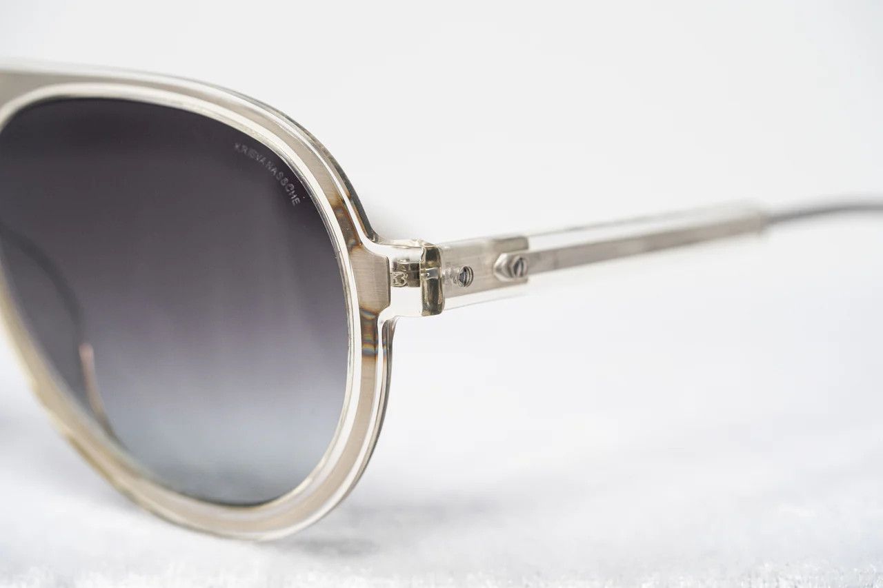 Dior Kris Van Assche Aviator Sunglasses Clear Dark Grey Size ONE SIZE - 7 Thumbnail