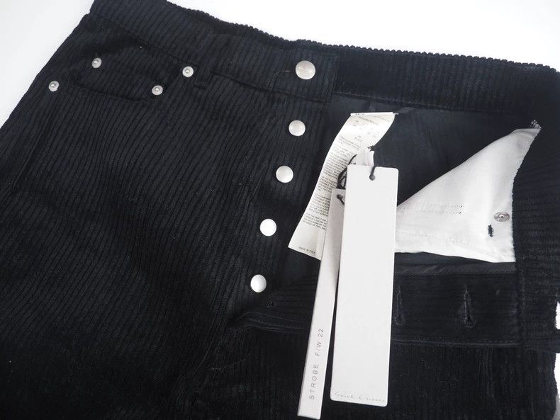 Rick Owens Rick Owens 22FW Black Corduroy Zip Pants Size US 29 - 7 Thumbnail