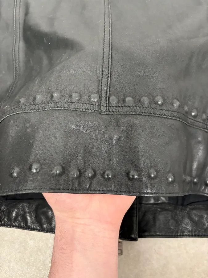 Marithe + Francois Girbaud 2000s Marithé + François Girbaud Black Studded Biker Leather Jacket Size US M / EU 48-50 / 2 - 9 Thumbnail