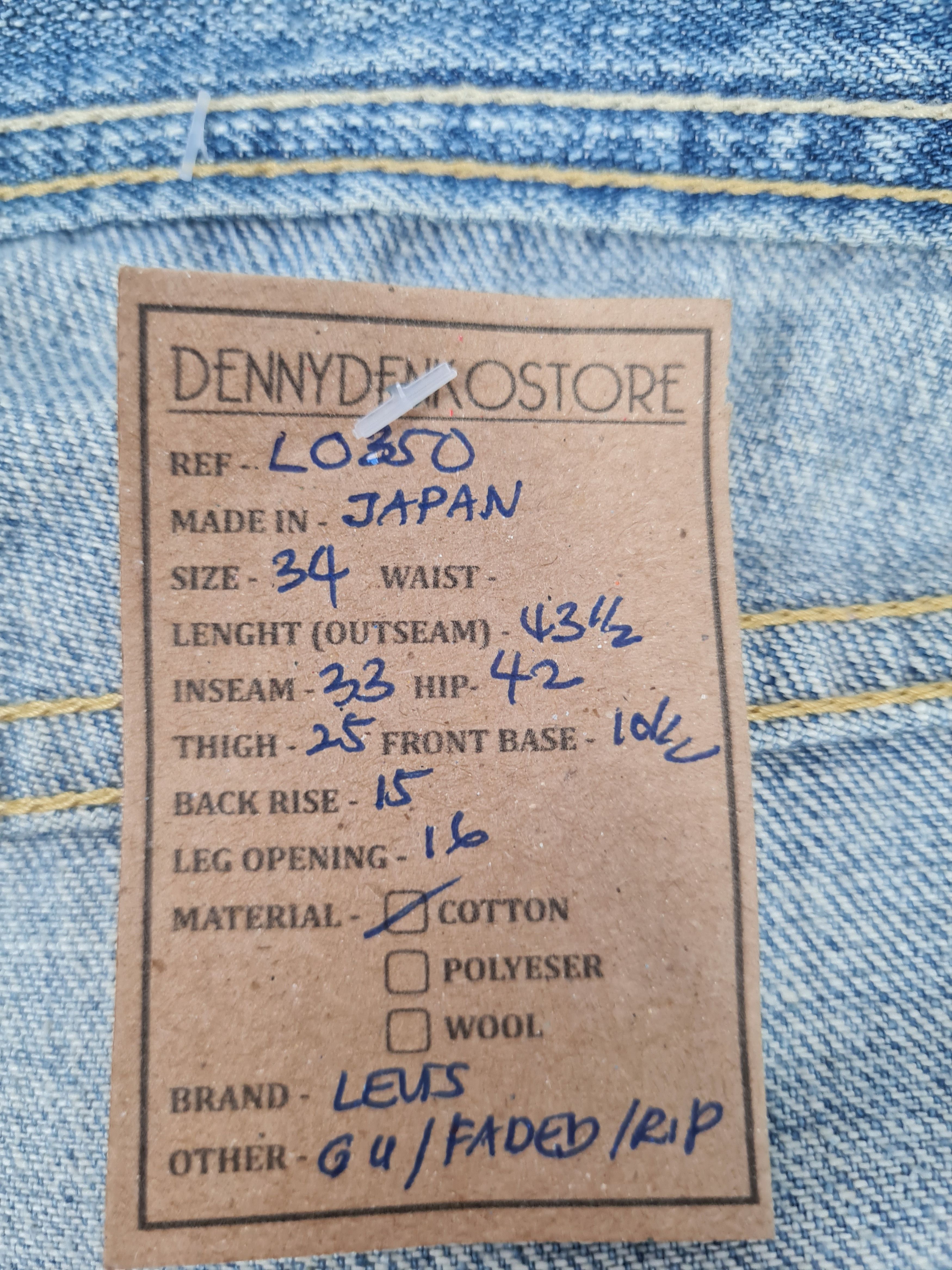 Levi's Vtg LEVIS Single Pocket Ripped Stain Jeans L0350 Size 34X33 Size US 34 / EU 50 - 18 Thumbnail