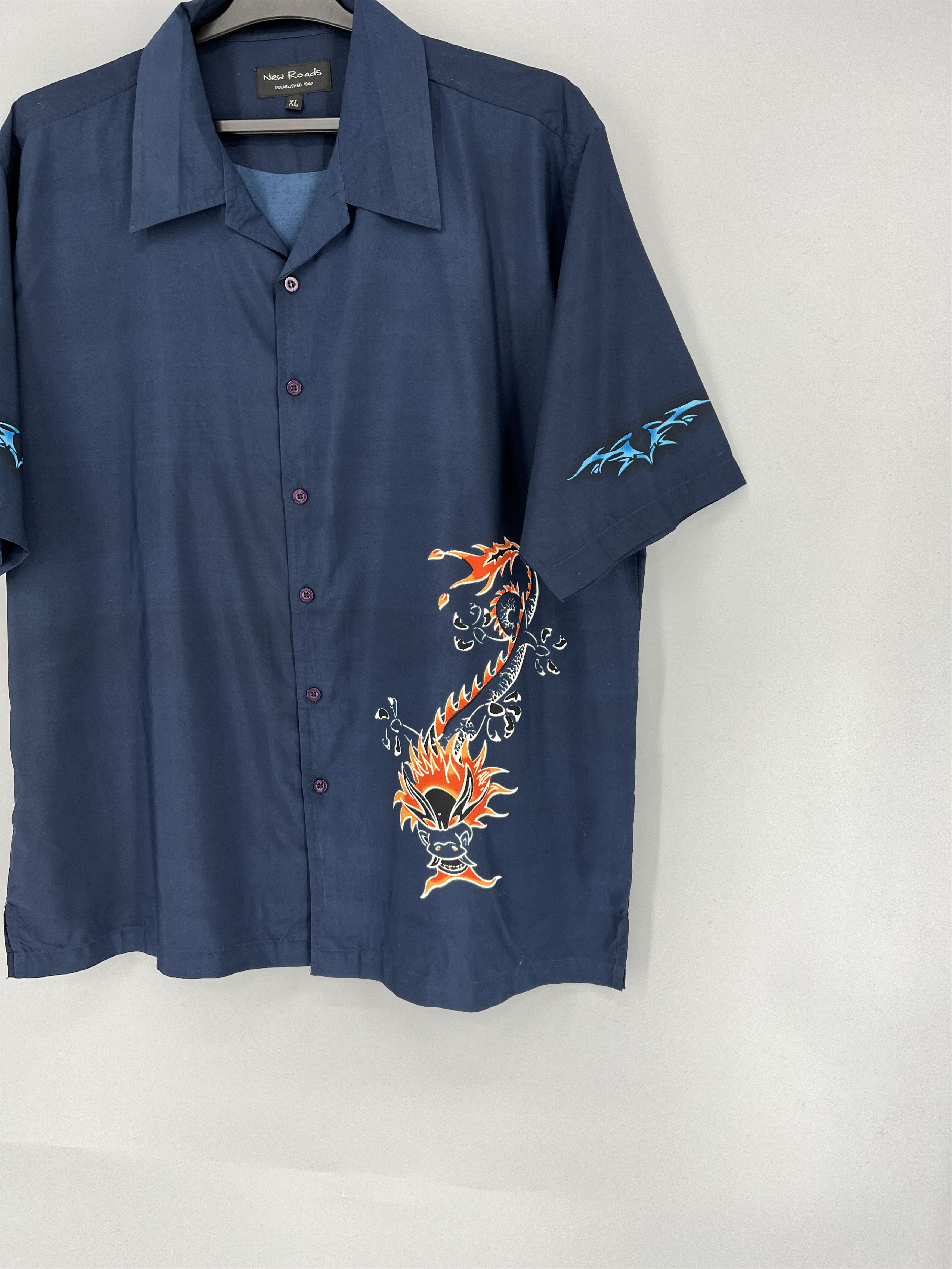 Vintage Vintage 90s Japanese Dragon Crazy Hawaiian Shirt Size US XL / EU 56 / 4 - 6 Thumbnail