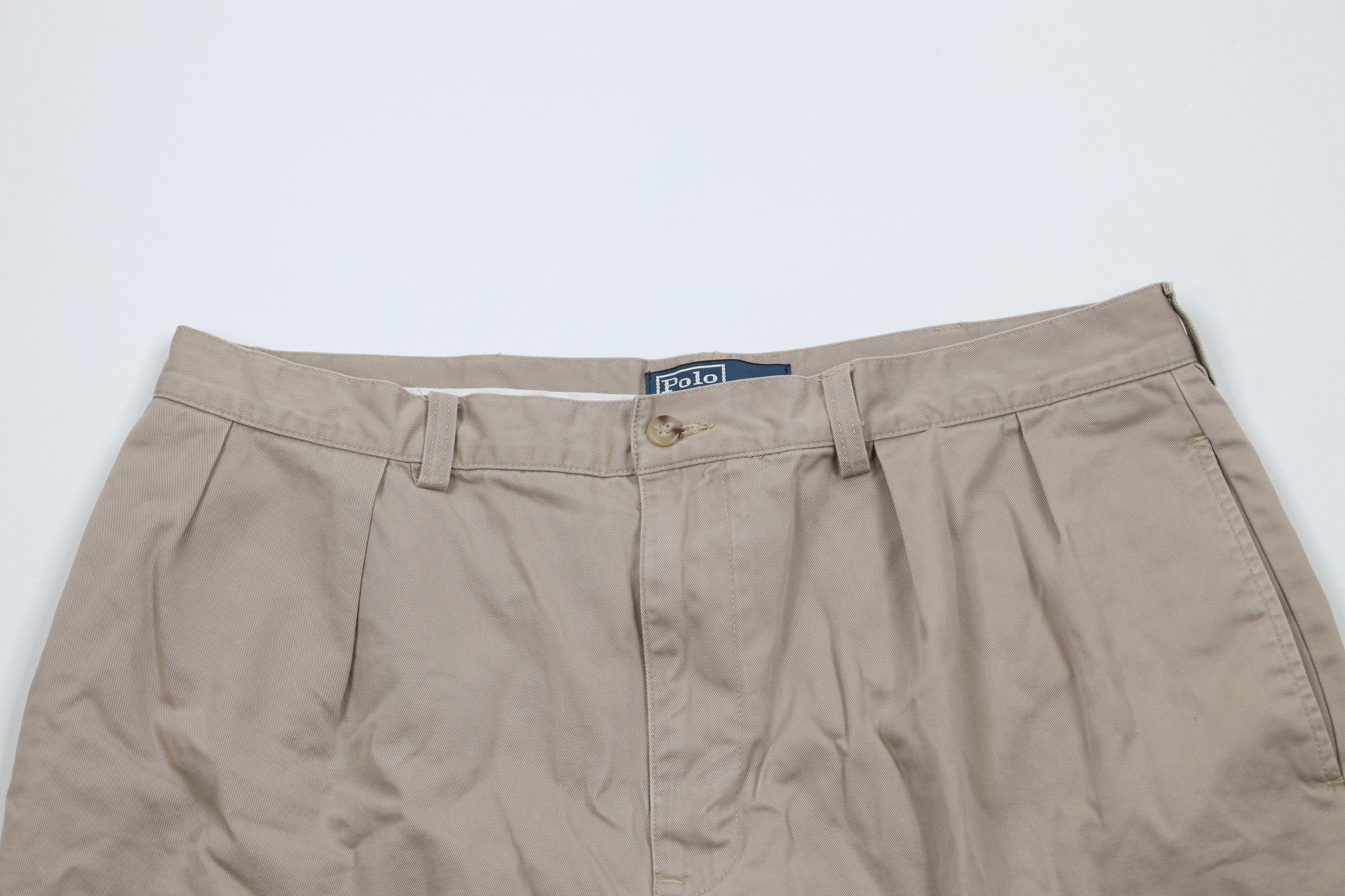Ralph Lauren × Vintage Vintage 90s Ralph Lauren Above Knee Chino Shorts Cotton Size US 36 / EU 52 - 2 Thumbnail