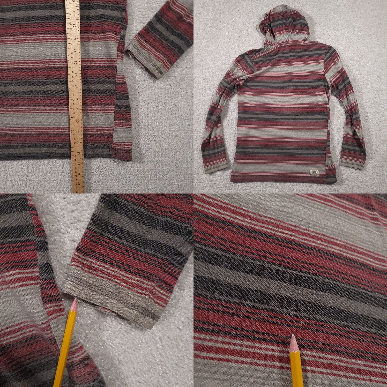 Vans Vans Hoodie Women's S Striped Lightweight Long Sleeve off the Wall Skateboarding Size S / US 4 / IT 40 - 8 Thumbnail
