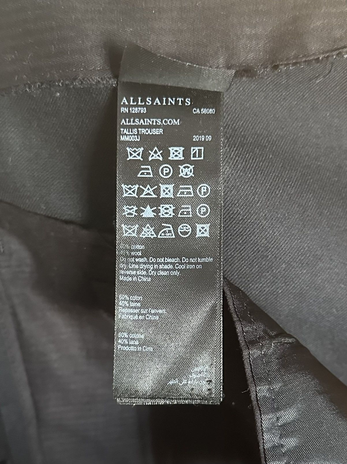 Allsaints Allsaints Tallis Trouser - Black Size US 30 / EU 46 - 3 Thumbnail