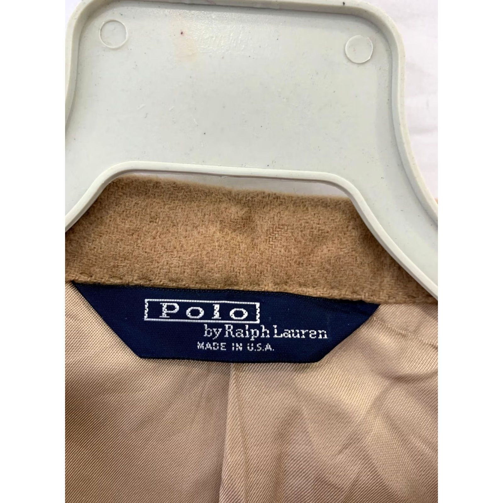 Ralph Lauren VINTAGE Polo Ralph Lauren Blazer Shirt 42R Made in USA Camel Hair Tan Brown Mens USA 2 Piece Notch Lapel 100% Camel Hair Size US XL / EU 56 / 4 - 4 Thumbnail