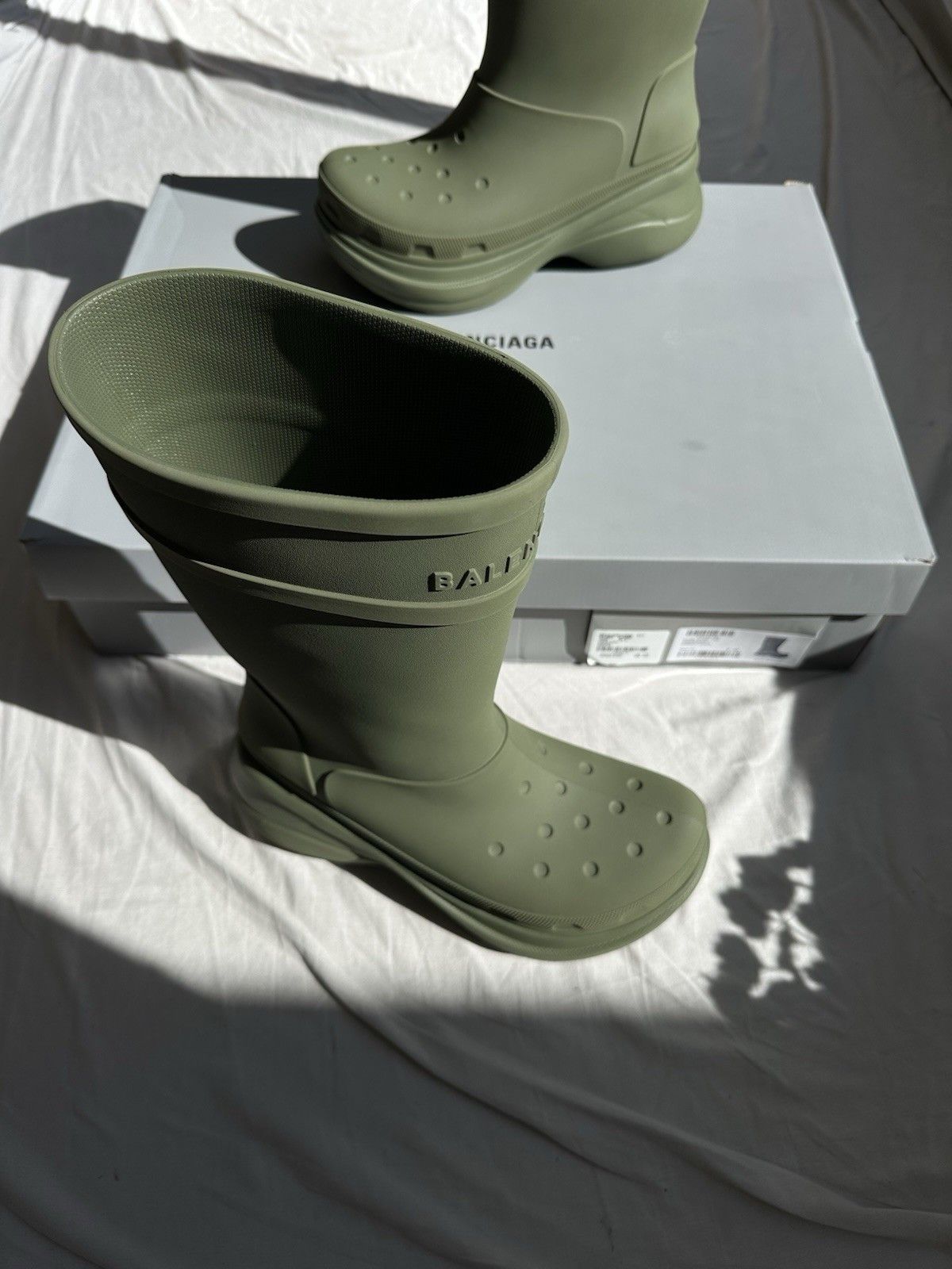 Balenciaga × Crocs Balenciaga x Crocs KANYE Boots | Grailed