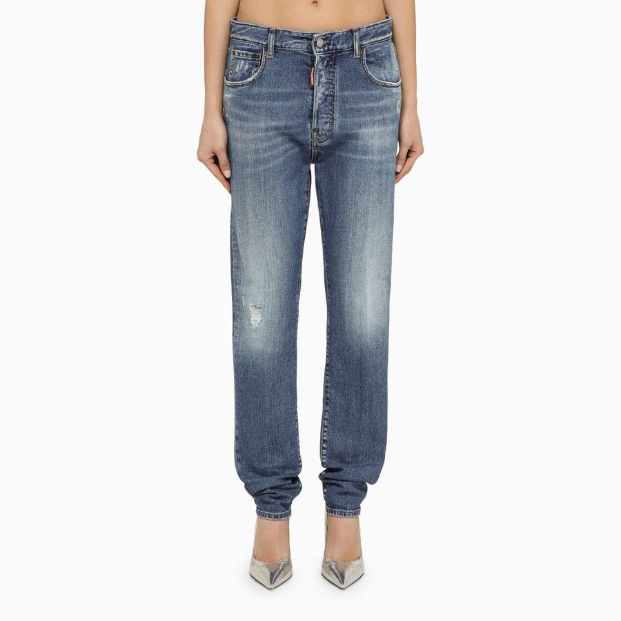 Dsquared2 o1d2blof0824 Denim Jeans in Blue Size 28" / US 6 / IT 42 - 1 Thumbnail