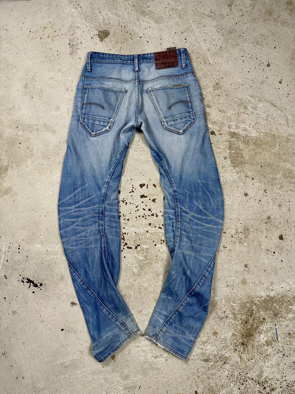 G-Star × Japanese Brand × Vintage Vintage Y2K G Star Raw Arc Slim Distressed Denim Pants Jeans Size US 29 - 2 Thumbnail