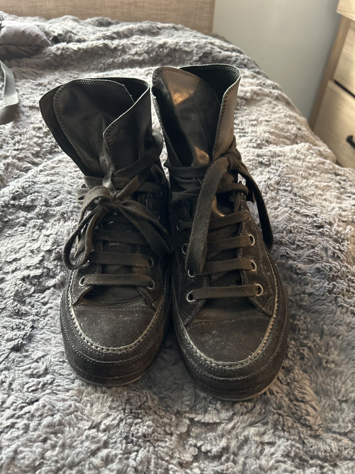 Ann Demeulemeester Ann Demeulemeester High-Top Sneakers Black Size US 9 / IT 39 - 5 Thumbnail