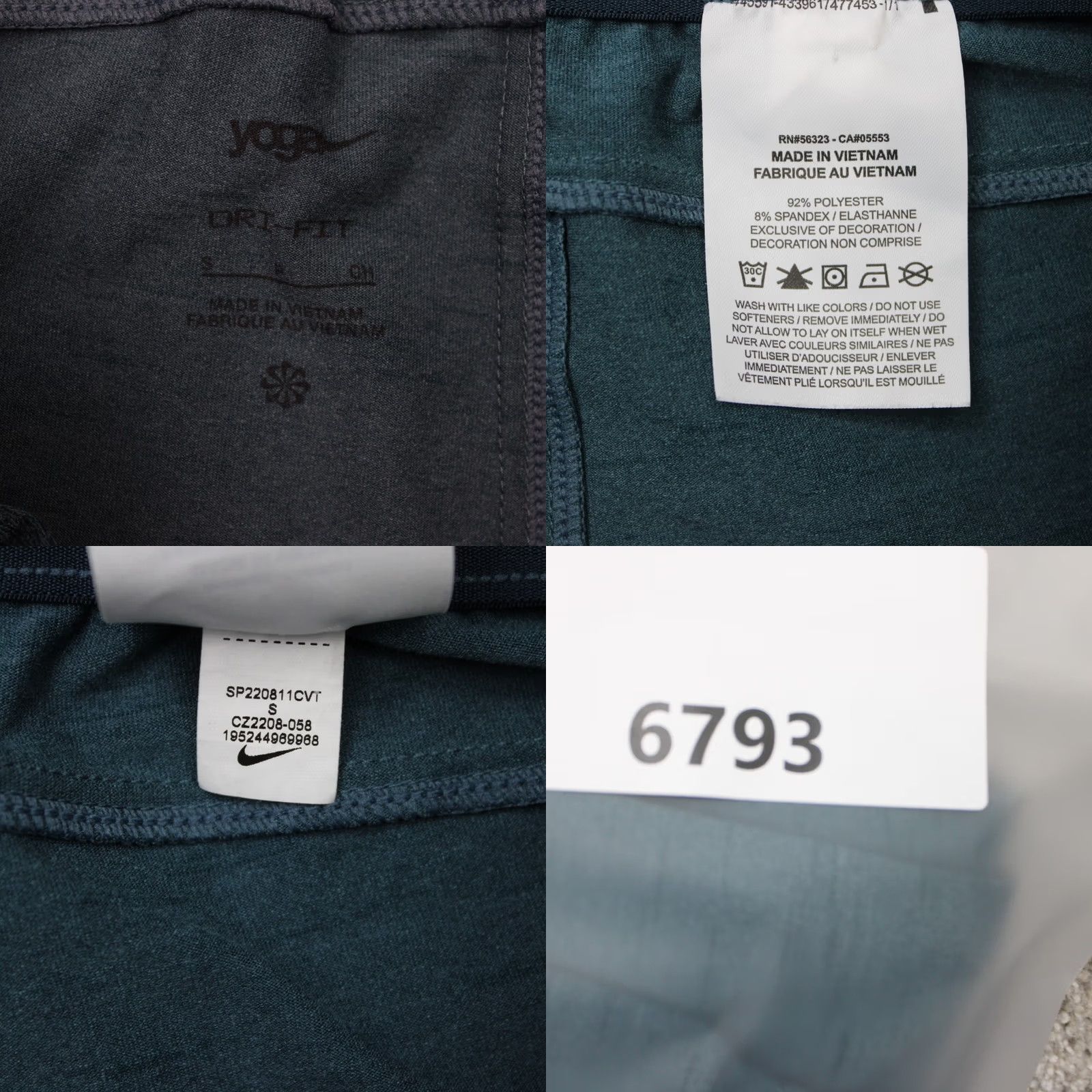 Nike Nike Mens Small Green Dri-FIT Joggers Pants Yoga Tapered Athletic 30x30 Pockets Athletic Wear Size US 29 - 8 Thumbnail
