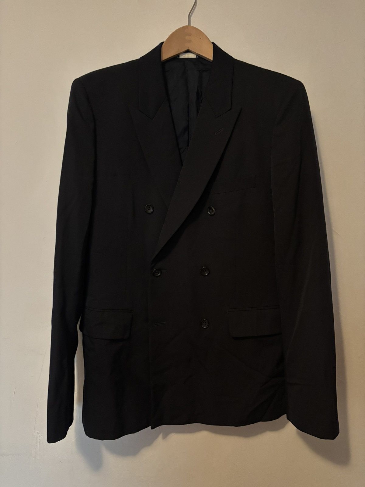 Comme des Garcons Homme Plus COMME DES GARCONS HOMME PLUS NAVY DOUBLE BREASTED BLAZER Size 42L - 1 Thumbnail