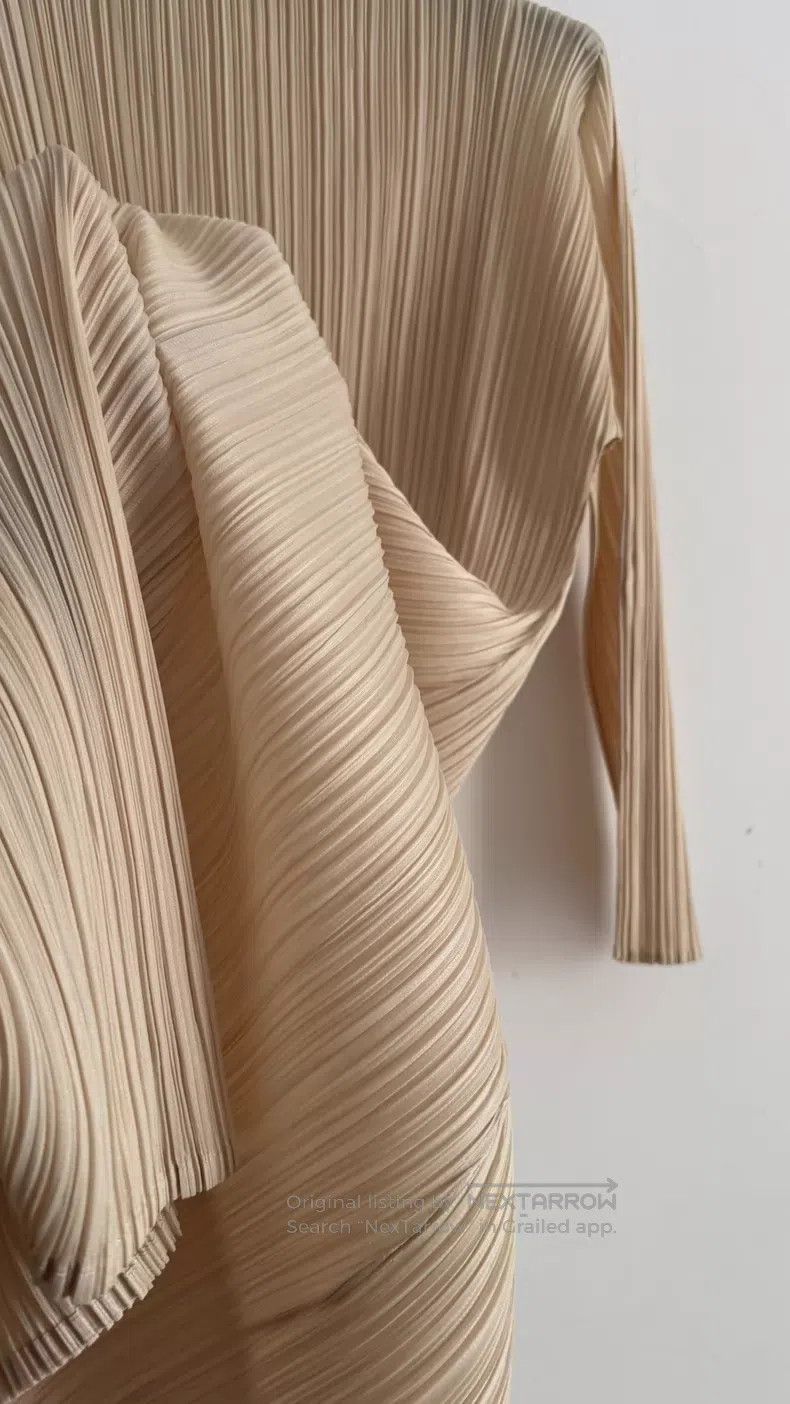 Issey Miyake Issey Miyake Off White Dress Size L / US 10 / IT 46 - 3 Thumbnail