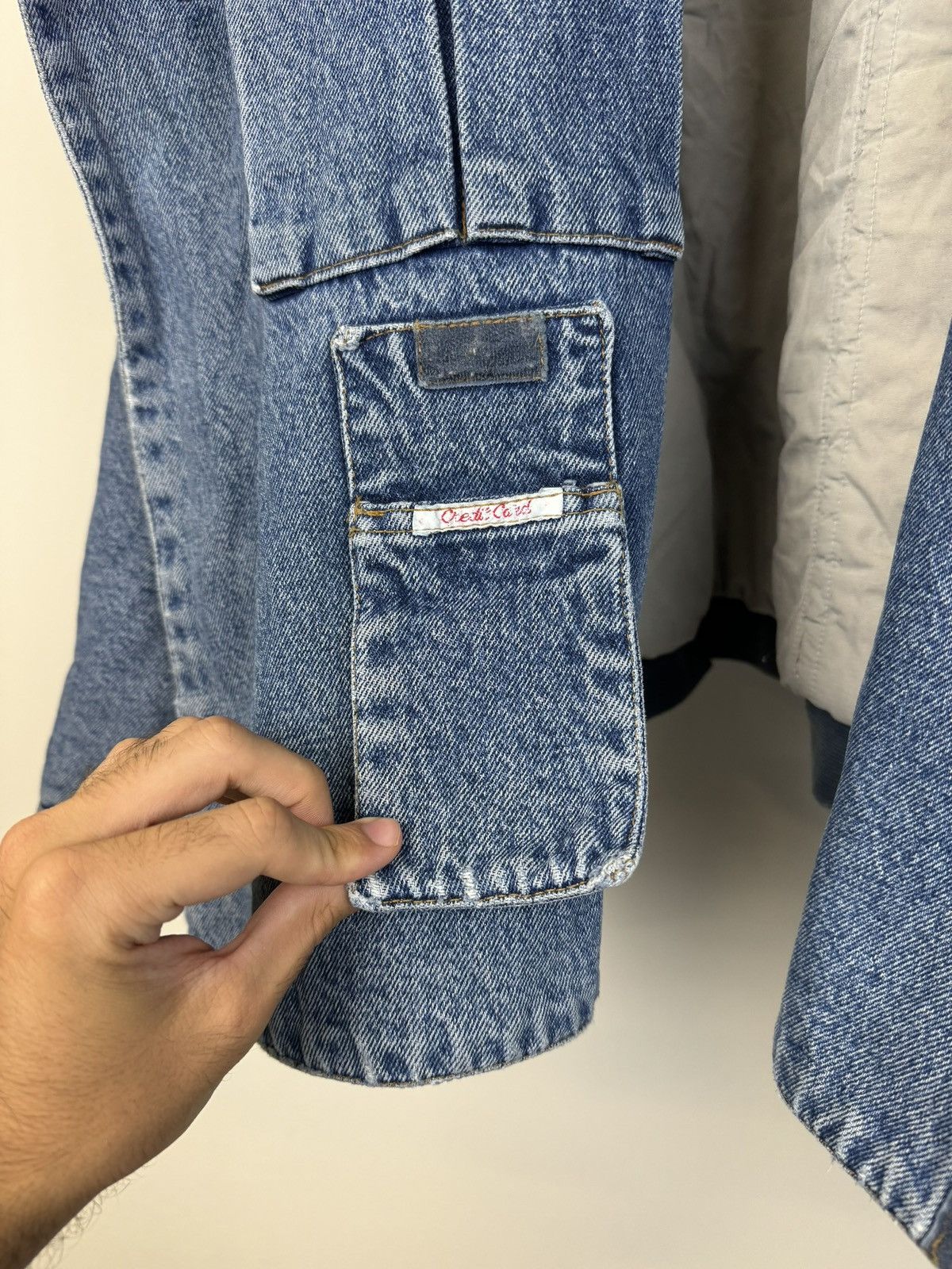 Katharine Hamnett London 1980s Katharine Hamnett padded denim double breasted bomber Size US XL / EU 56 / 4 - 7 Thumbnail