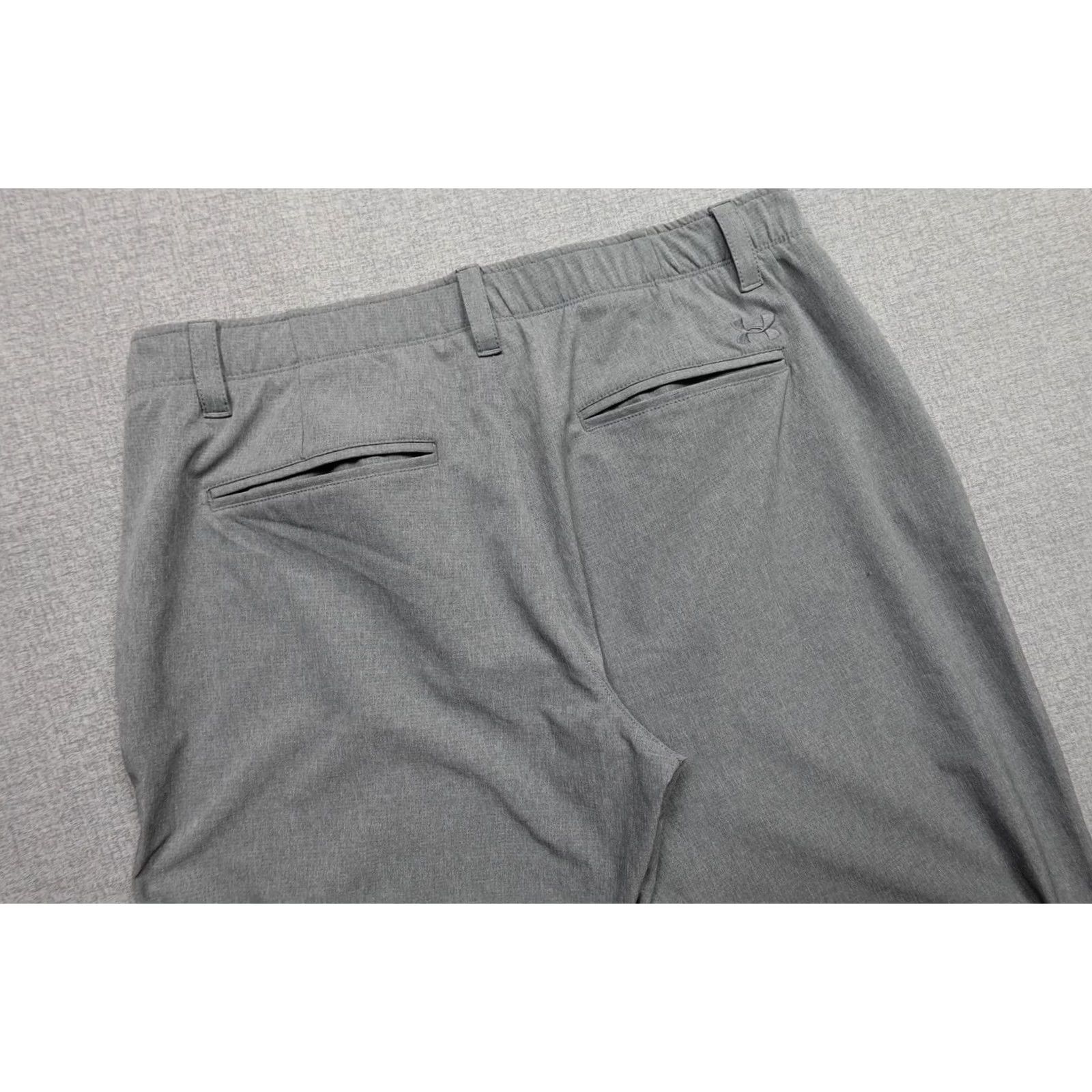 Under Armour Under Armour Golf Pants Mens 38x30 Gray Relaxed Fit Chino Stretch Microfiber Size US 38 / EU 54 - 2 Thumbnail