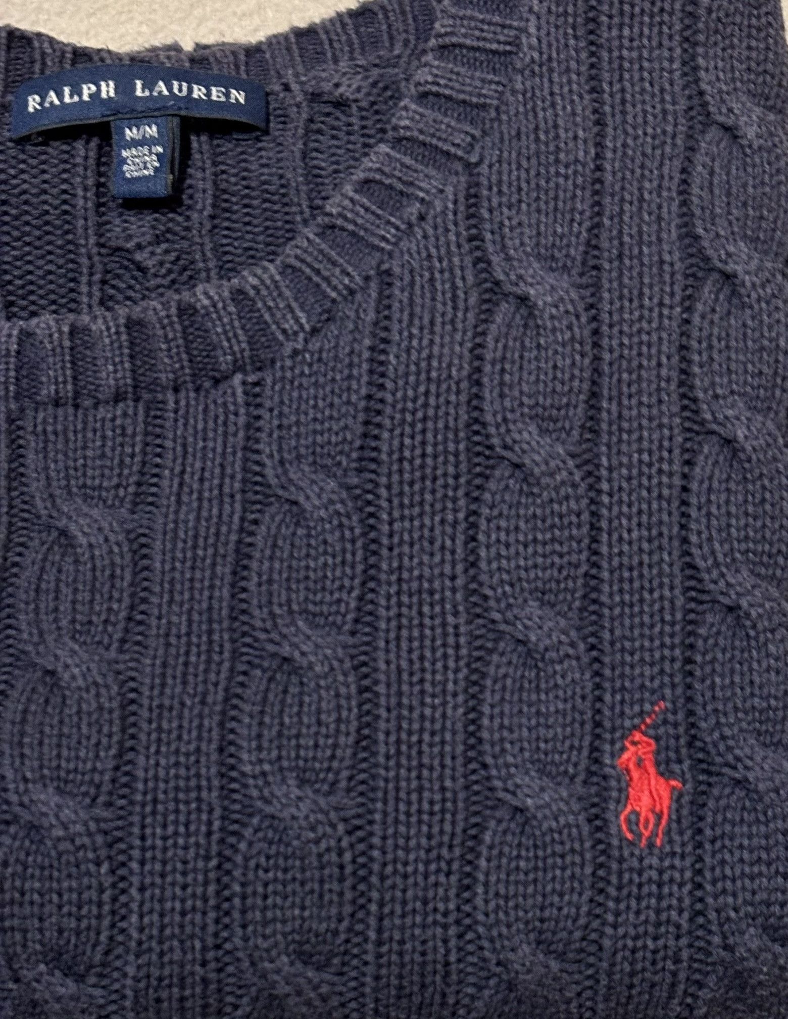 Ralph Lauren Ralph Lauren Cable Sweater Navy Medium Size M / US 6-8 / IT 42-44 - 6 Thumbnail