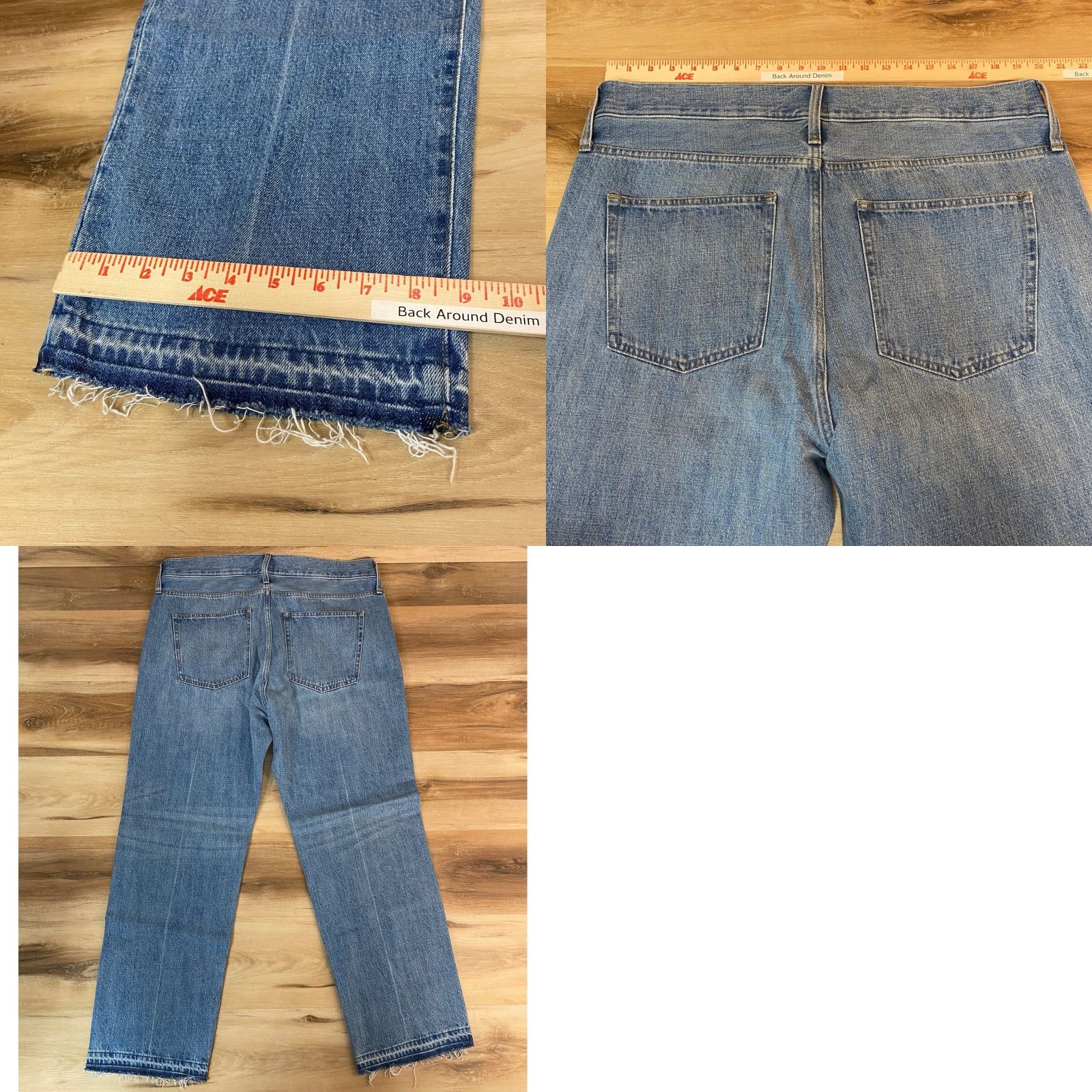 J.Crew J.Crew Jeans 84 Straight Womens Size 34 Light Wash Denim Distressed Hem Casual Pants Size 24" / US 00 / IT 34 - 8 Thumbnail