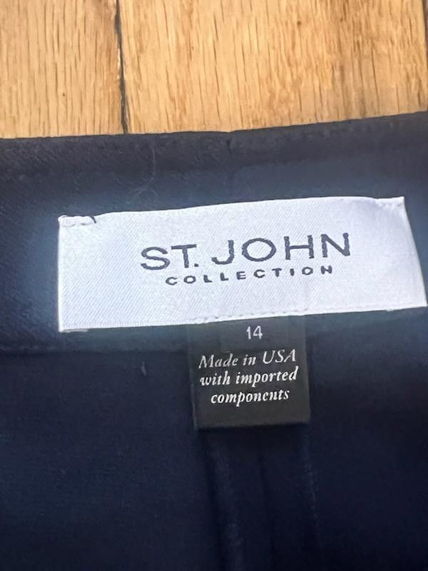 Andrew St. John St. John Collection Black Straight-Leg Trousers - Size 14 Size 36" / US 14 / IT 50 - 3 Thumbnail