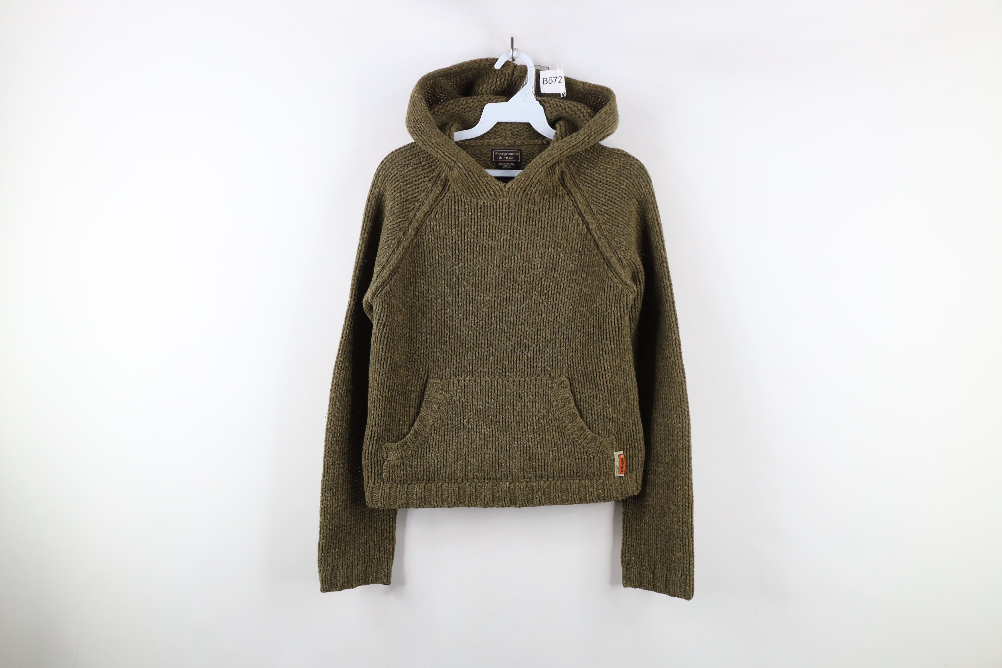 Abercrombie & Fitch × Vintage Vintage 90s Y2K Abercrombie & Fitch Knit Hoodie Babydoll Size M / US 6-8 / IT 42-44 - 1 Thumbnail