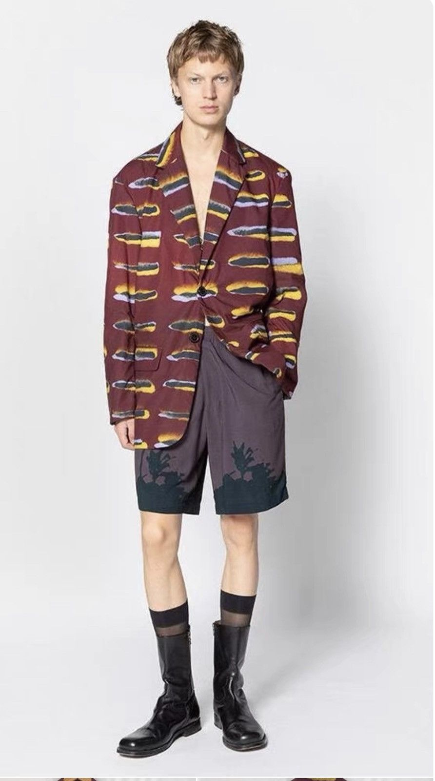 Dries Van Noten Dries Len Lye collection mens medium cotton graphic blazer Size 48L - 6 Thumbnail
