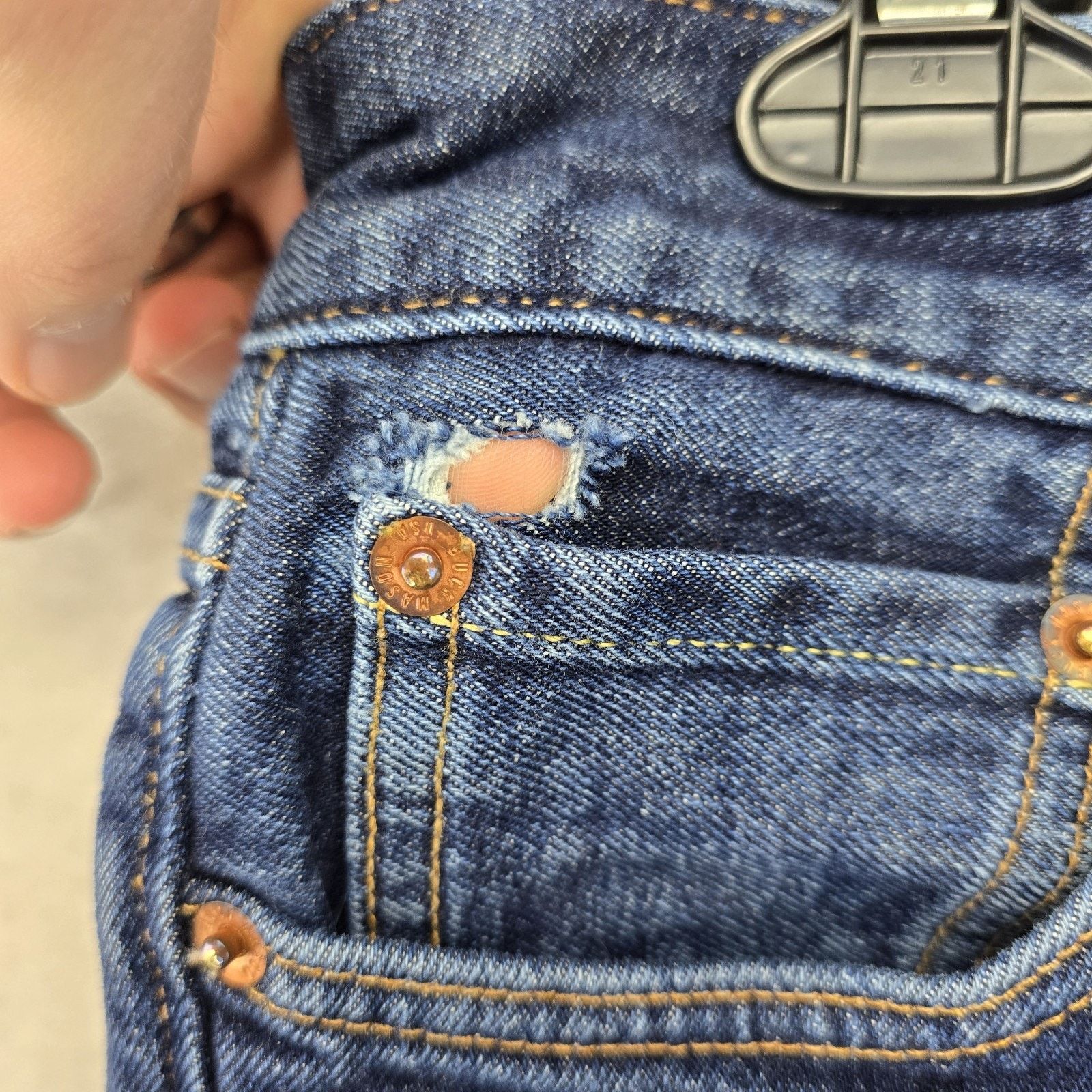 Buck Mason Buck Mason Jeans 32X28 Maverick Slim Denim *FLAWS* Size US 32 / EU 48 - 4 Thumbnail
