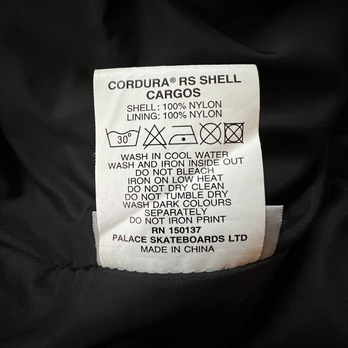 Palace Black 3M CORDURA RS SHELL NYLON CARGO PANTS + STICKERS Size US 32 / EU 48 - 13 Thumbnail
