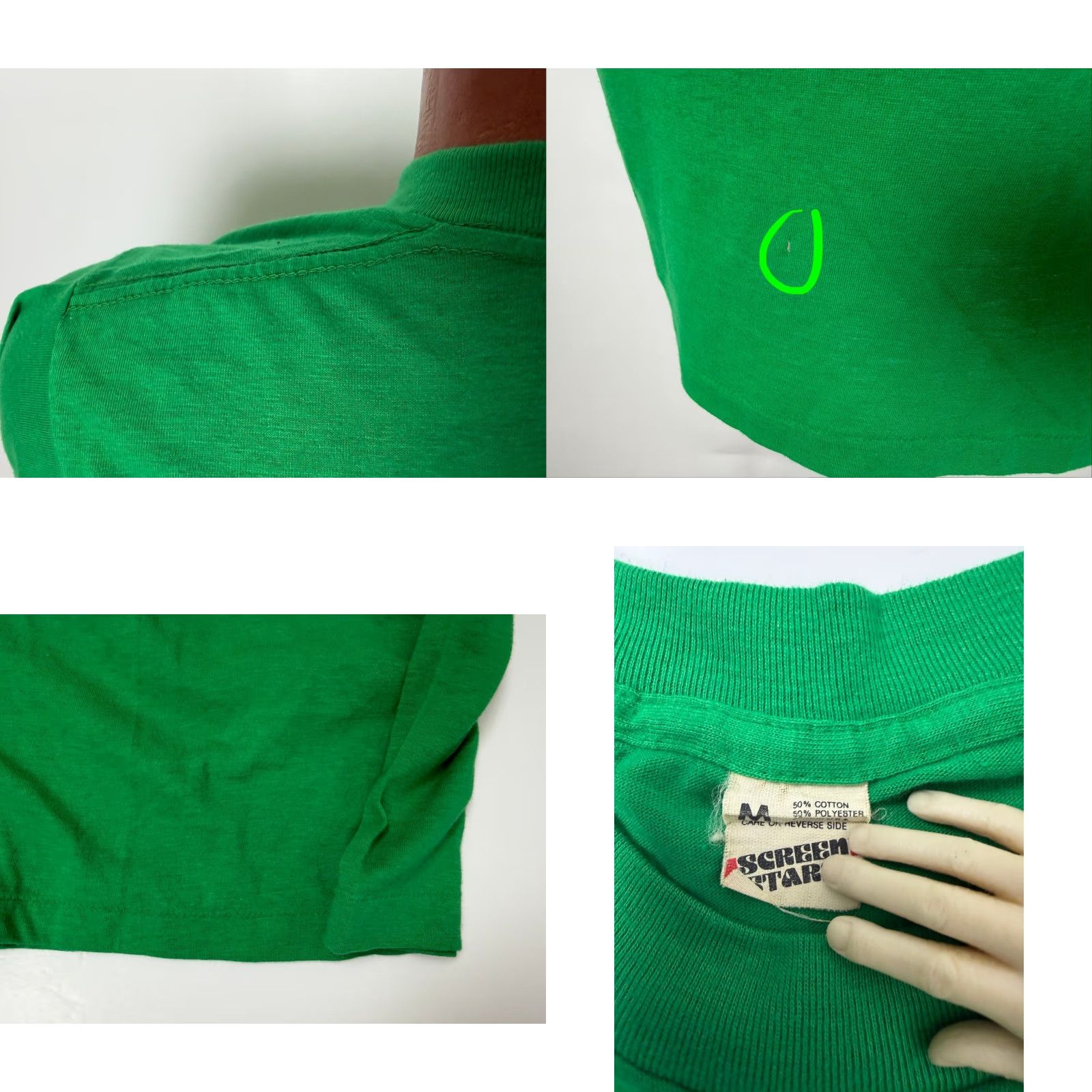 Vintage VINTAGE St Patrick's Day Shirt M Green Clover Leprechaun 1985 USA Screen Stars Men's T-Shirt Size US M / EU 48-50 / 2 - 8 Thumbnail