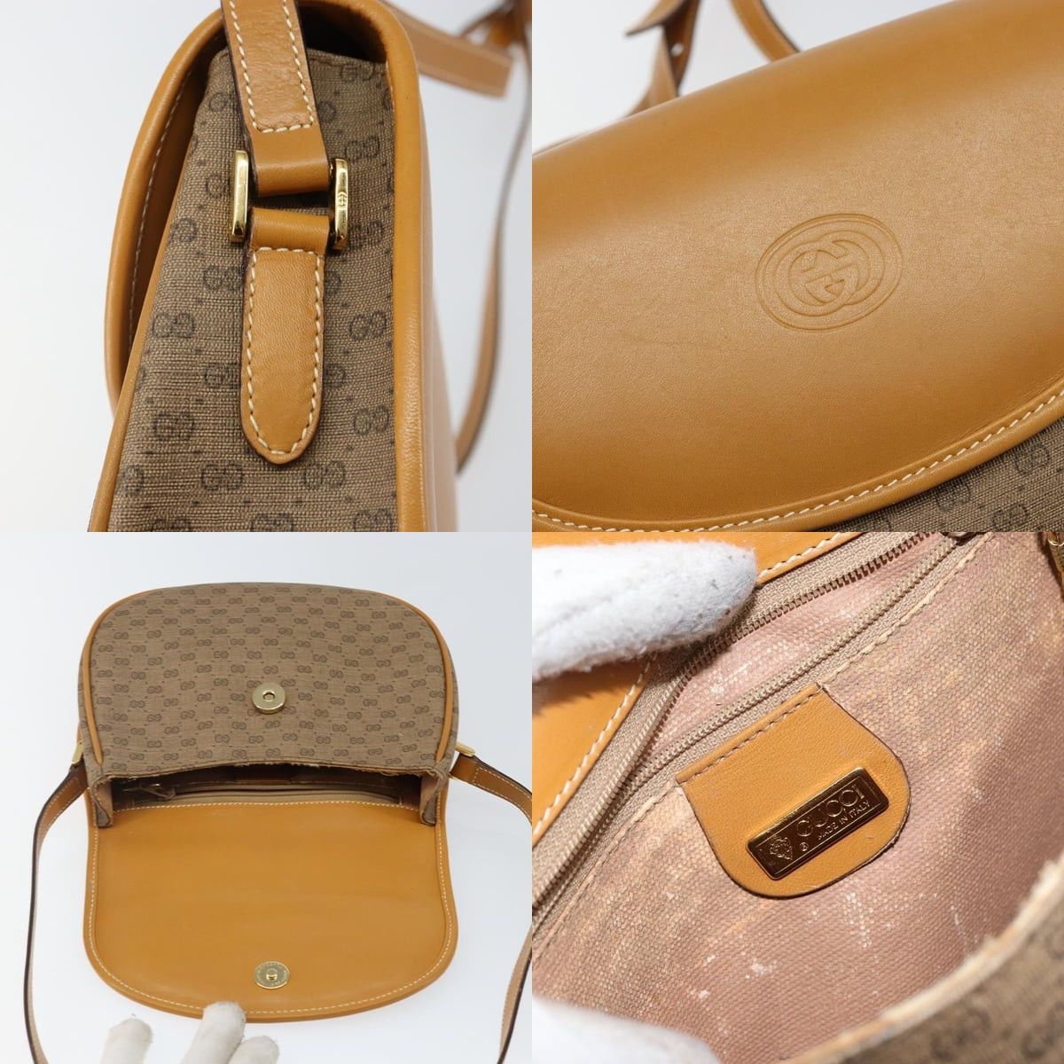 Gucci GUCCI Micro GG Supreme Shoulder Bag Pvc Beige Gold 007 115 Size ONE SIZE - 11 Thumbnail