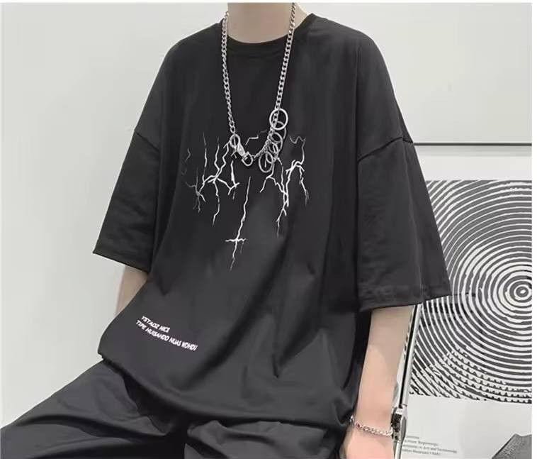 Japanese Brand × Vintage loose t-shirt with zipper print Size US L / EU 52-54 / 3 - 1 Thumbnail