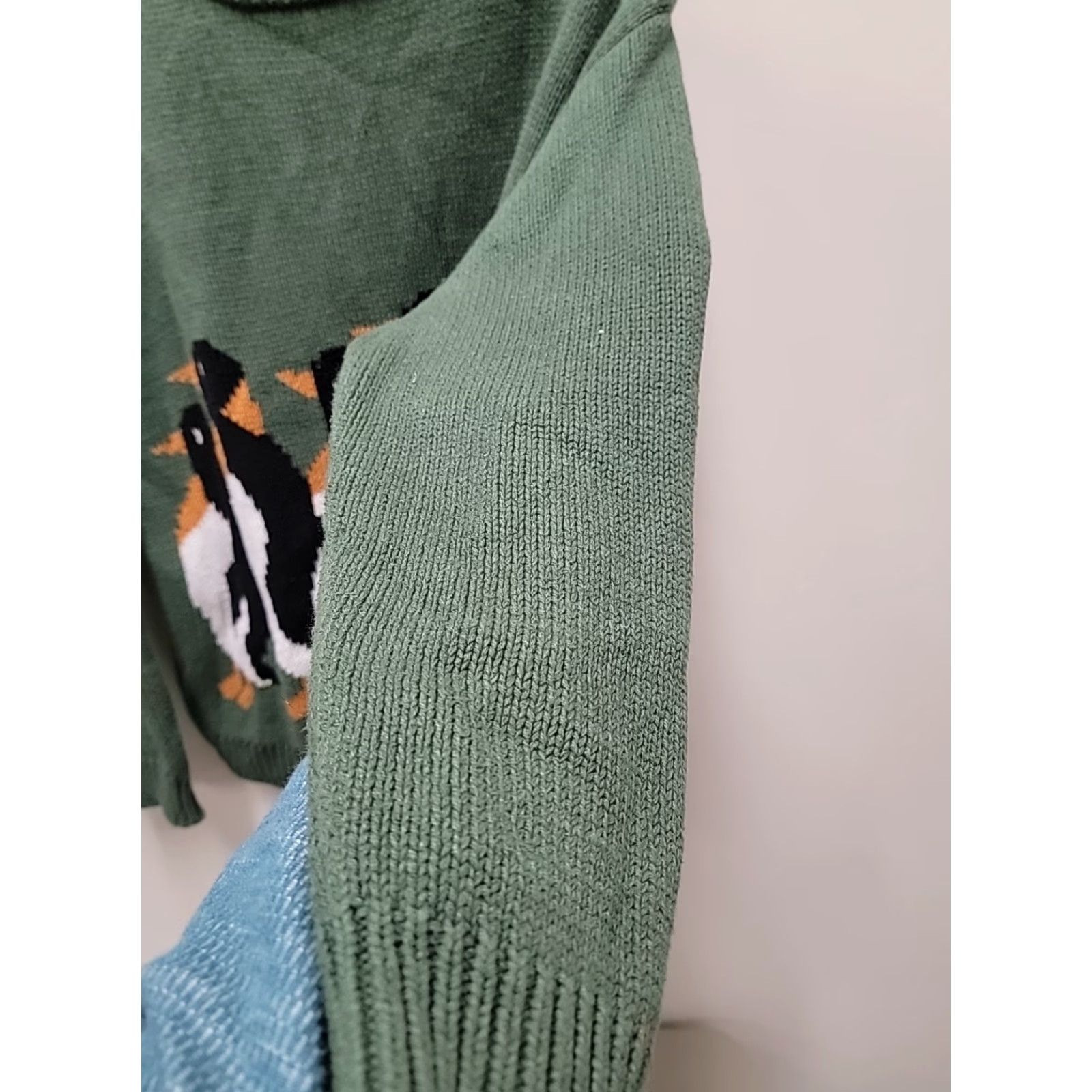 Vintage Callahan Knitwear Womens Sweater Size Large Green Penguins Knit Pullover Size L / US 10 / IT 46 - 5 Thumbnail