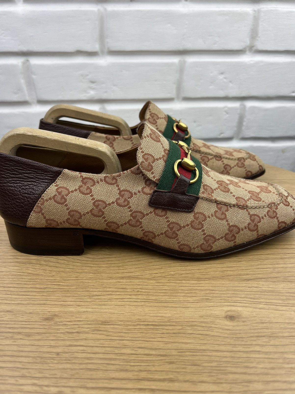 Gucci GUCCI Loafers Leather Shoes HORSEBIT Buckle GG Monogram Web Size US 9 / EU 42 - 8 Thumbnail