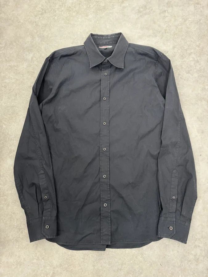Prada SS2008 Prada Black Minimalist Shirt Size US M / EU 48-50 / 2 - 1 Thumbnail