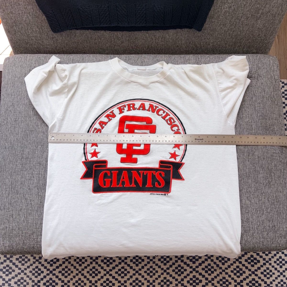 Vintage 80s San Fransisco SF Giants Paper Thin Burnout T-Shirt Size US L / EU 52-54 / 3 - 13 Thumbnail