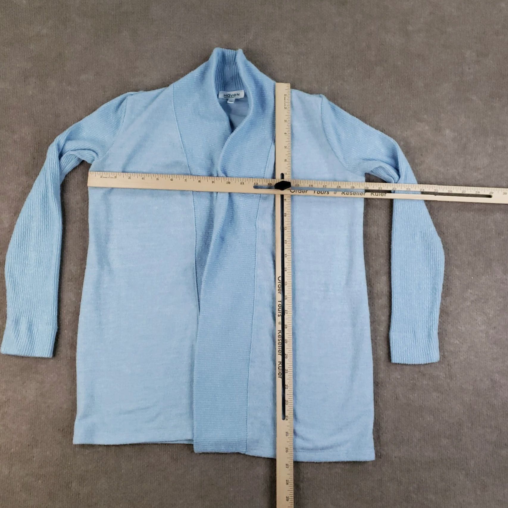 Vintage Haven Well Within Cardigan Women XS Blue Open Front Soft Pockets Stretch Size XS / US 0-2 / IT 36-38 - 2 Thumbnail