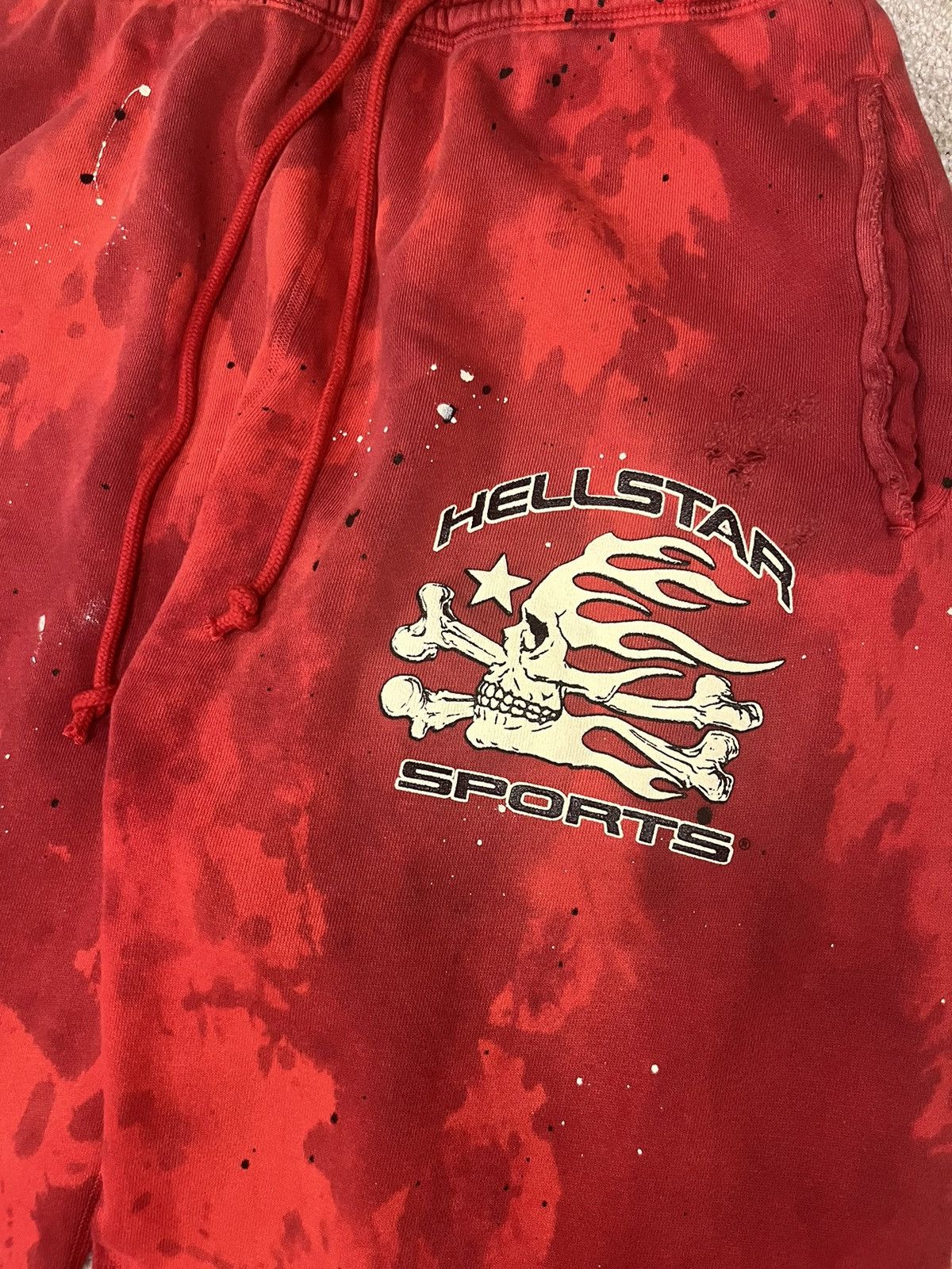 HELLSTAR Hellstar Sports Tie-Dye Sweatpants (Red) Size US 32 / EU 48 - 3 Thumbnail