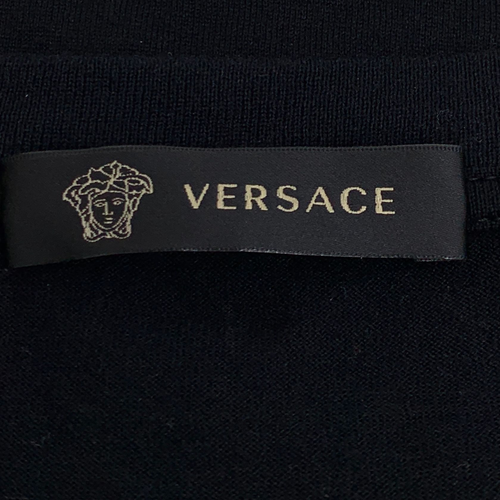 Versace Versace Black Embroidered & Beaded Medusa Head Cotton Round- Size XXL / US 16-18 / IT 52-54 - 2 Thumbnail