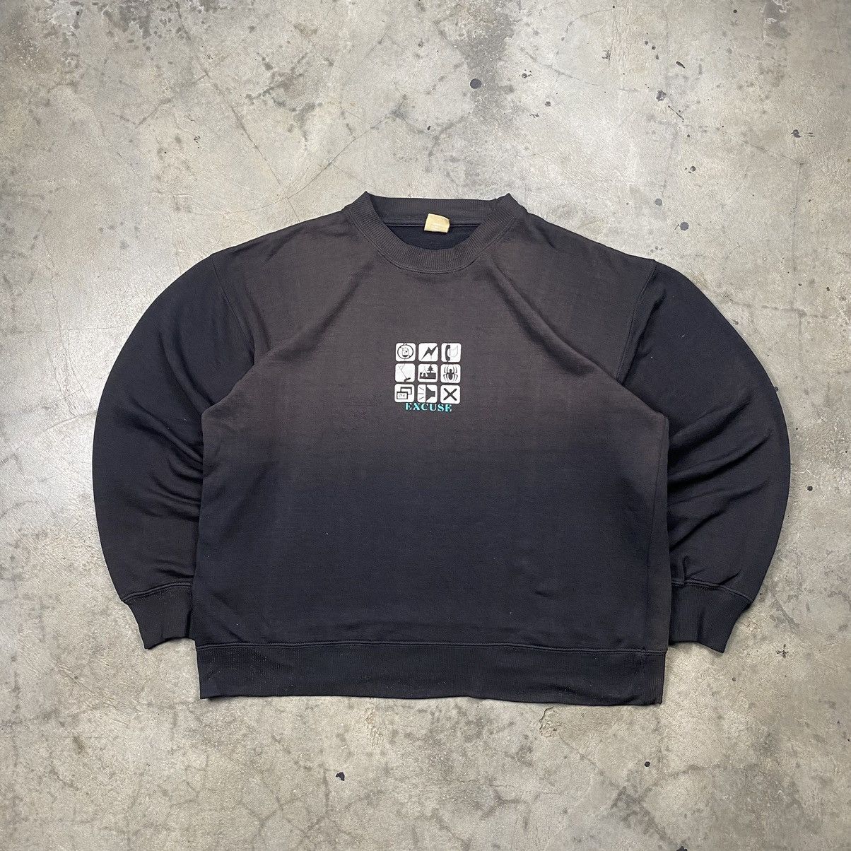 Japanese Brand × Vintage y2k Excuse Japan Streetwear Hazard Warning Sunfaded Size US M / EU 48-50 / 2 - 1 Thumbnail