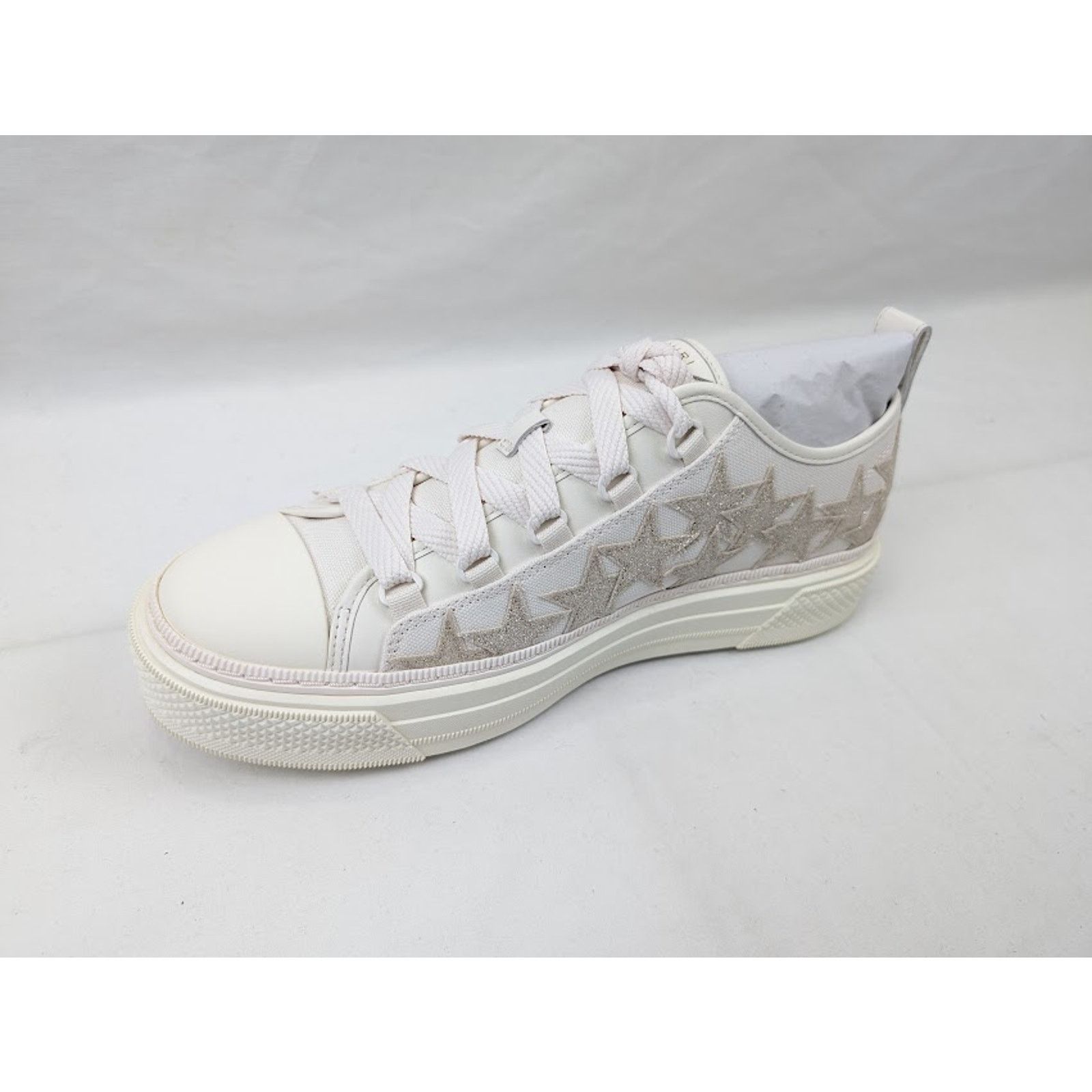 Amiri o1rshd1 Stars Court Low-Top Sneakers in Alabaster Size US 11 / EU 44 - 8 Thumbnail
