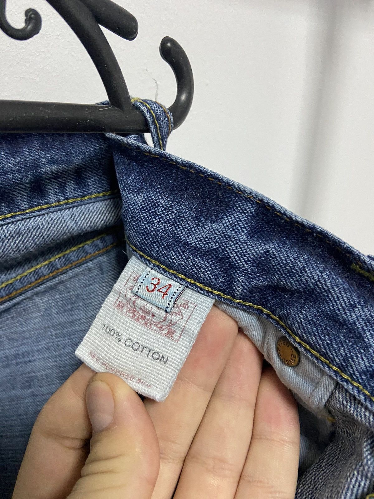 Evisu Pants Seagull logo Vintage Selvedge jeans