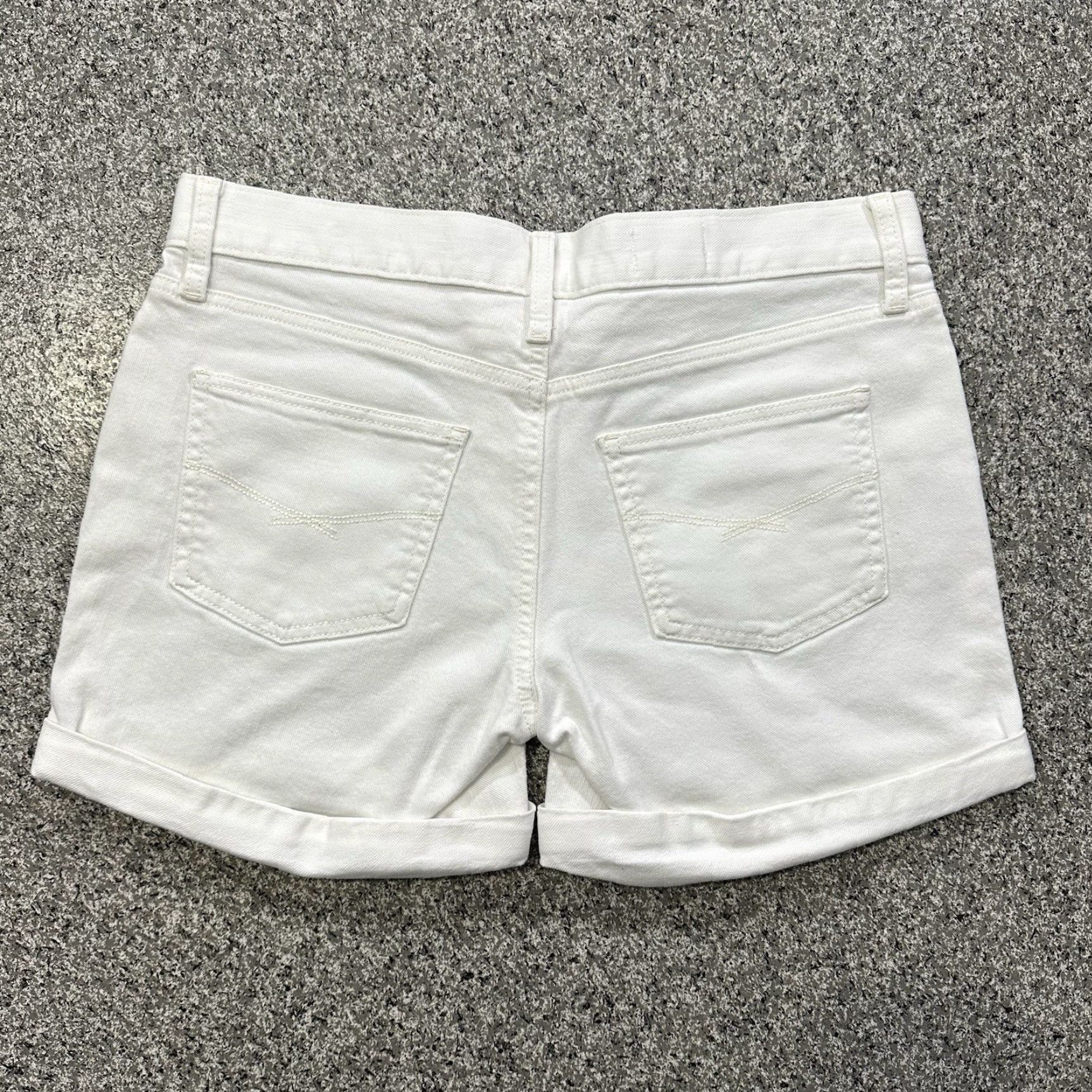 Gap Gap 1969 Shorts Womens 6 28x5 White Mid Rise Cuffed Denim Jean Boyfriend Shirt Size 28" / US 6 / IT 42 - 4 Thumbnail