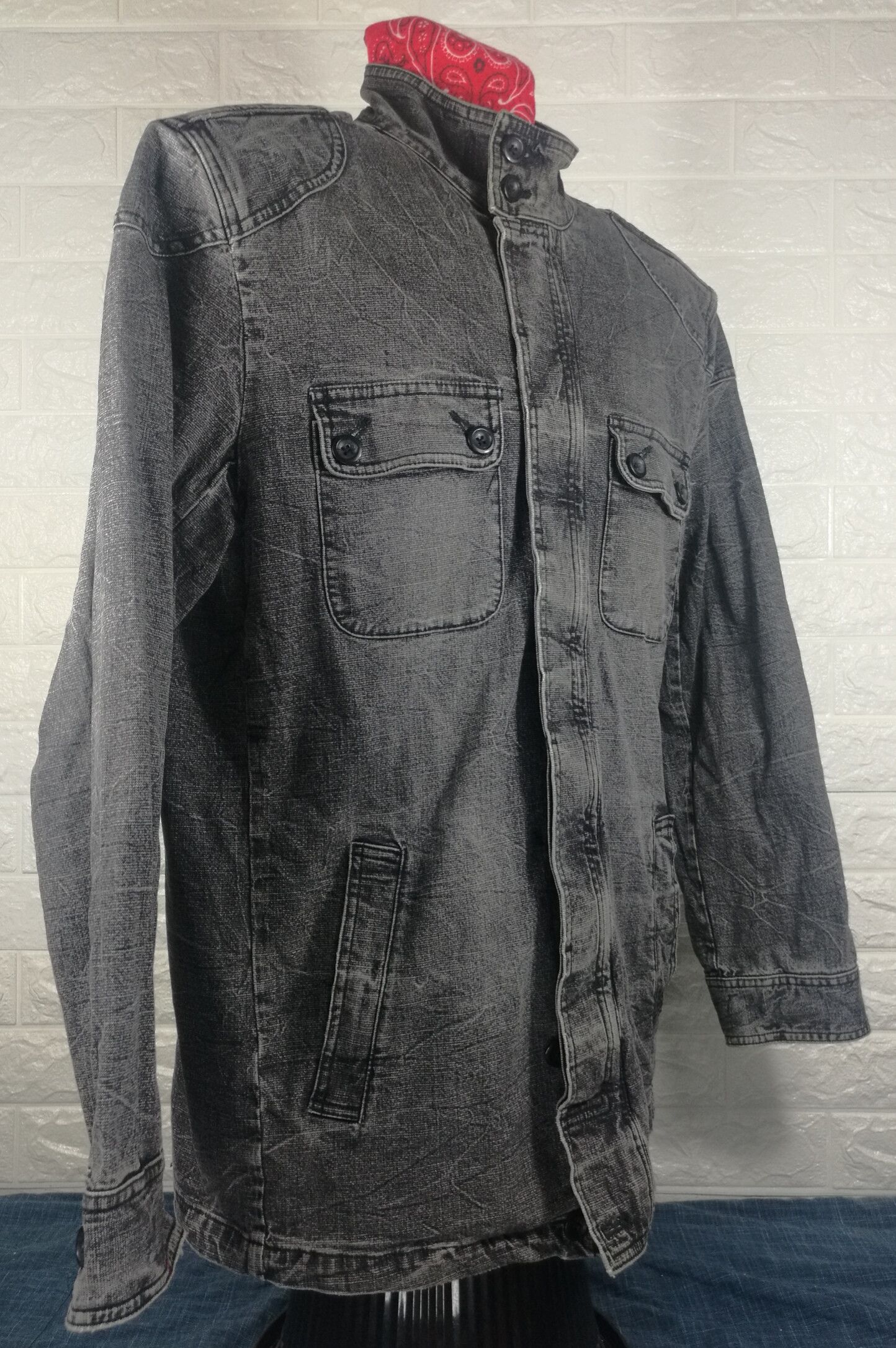 Japanese Brand Vintage Japanese Brand Royal Harex Faded Black Denim Jacket Size US L / EU 52-54 / 3 - 2 Thumbnail