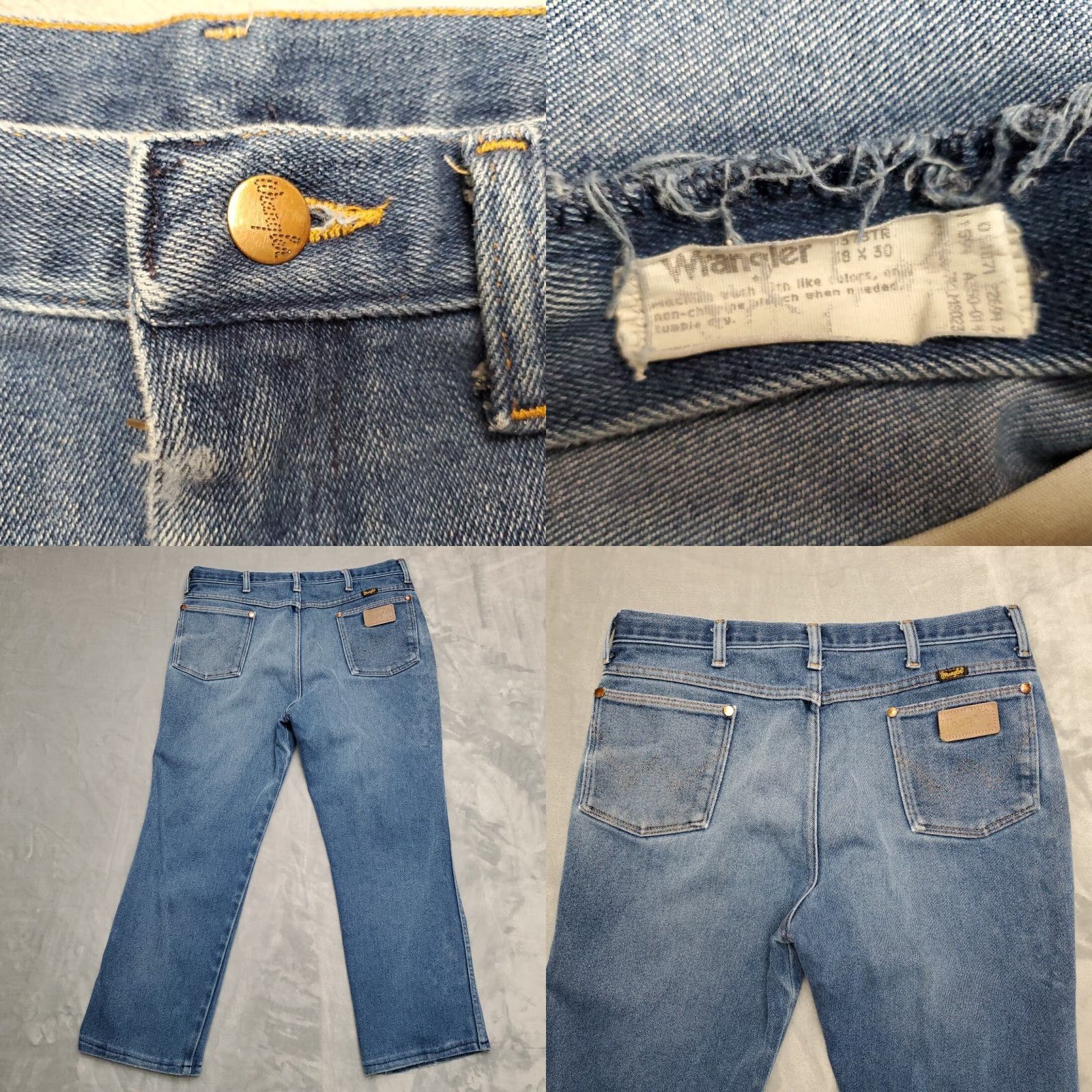 Wrangler Wrangler Jeans Mens 38x30 Blue Denim Cowboy 937STR Straight 5-Pocket Western Vintage Mens Size US 38 / EU 54 - 8 Thumbnail
