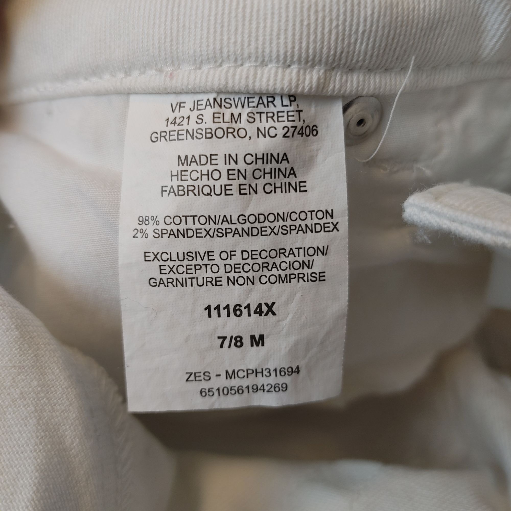 Lee Riders by Lee Women's White Wide Leg Jeans 7/8M Size 30" / US 8 / IT 44 - 3 Thumbnail