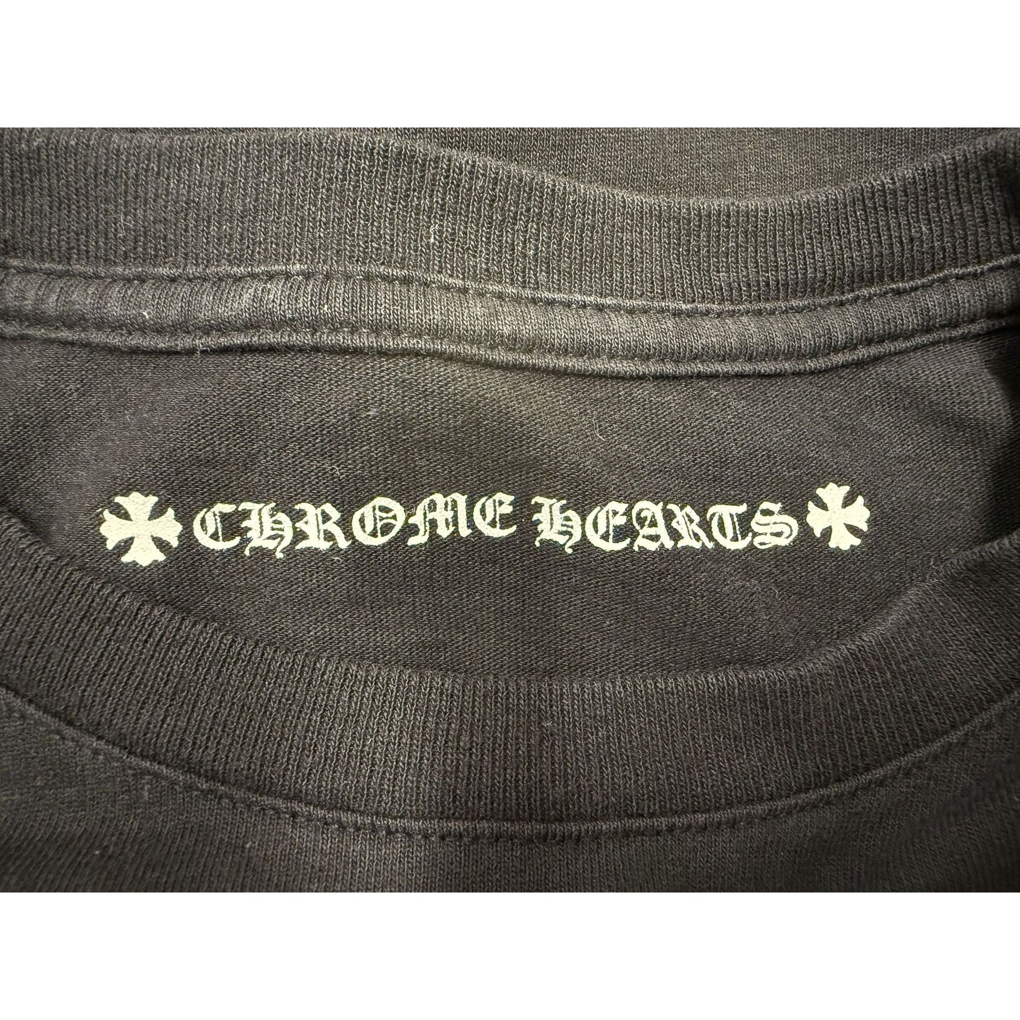 Chrome Hearts Chrome Hearts Black Graphic Tee W/ Pocket & Smile Design Bac Size S / US 4 / IT 40 - 3 Thumbnail