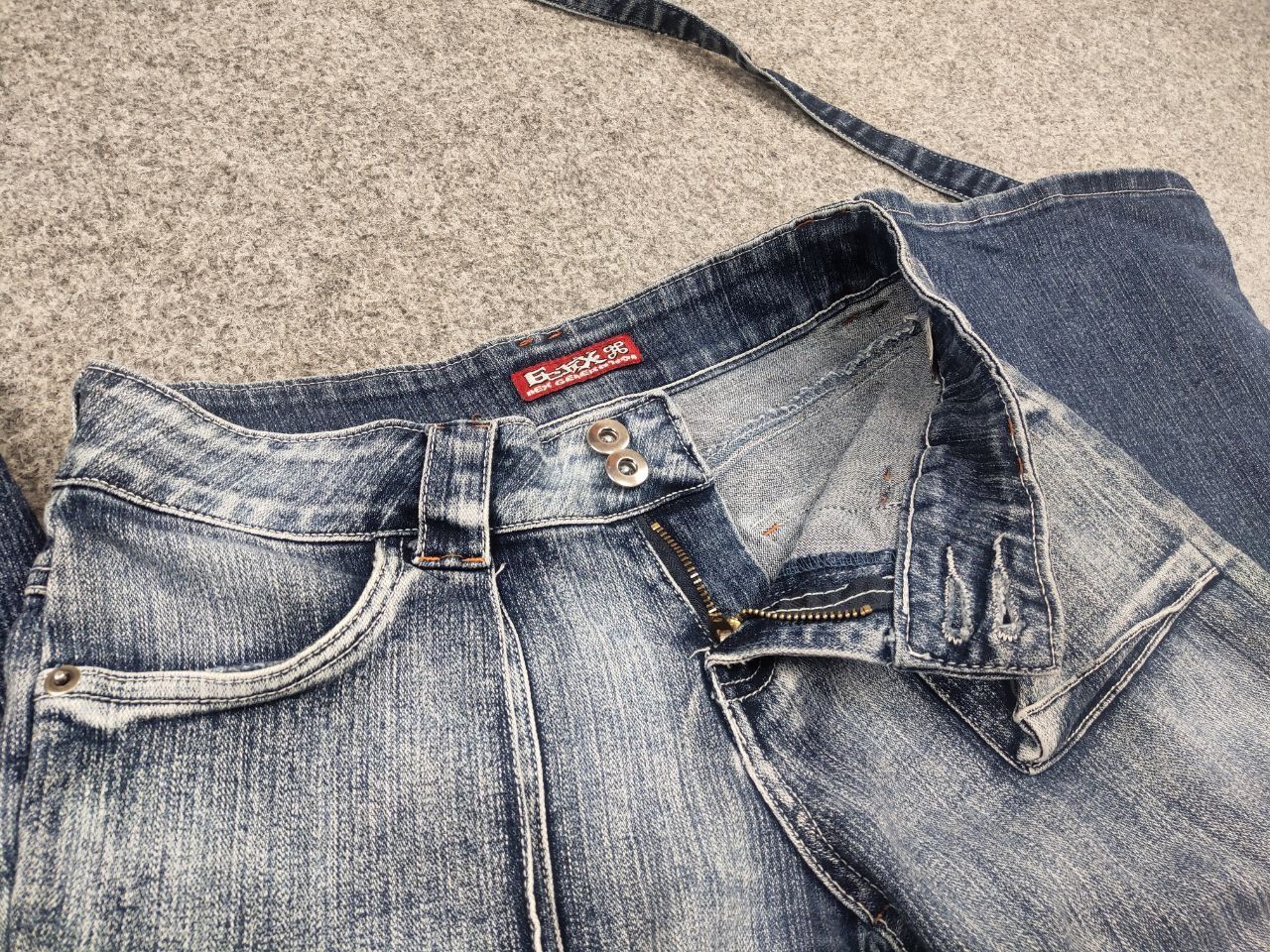 If Six Was Nine Vintage eclix le Grand Bleu Y2K Cargo Flared Stopped Jeans Size US 30 / EU 46 - 13 Thumbnail
